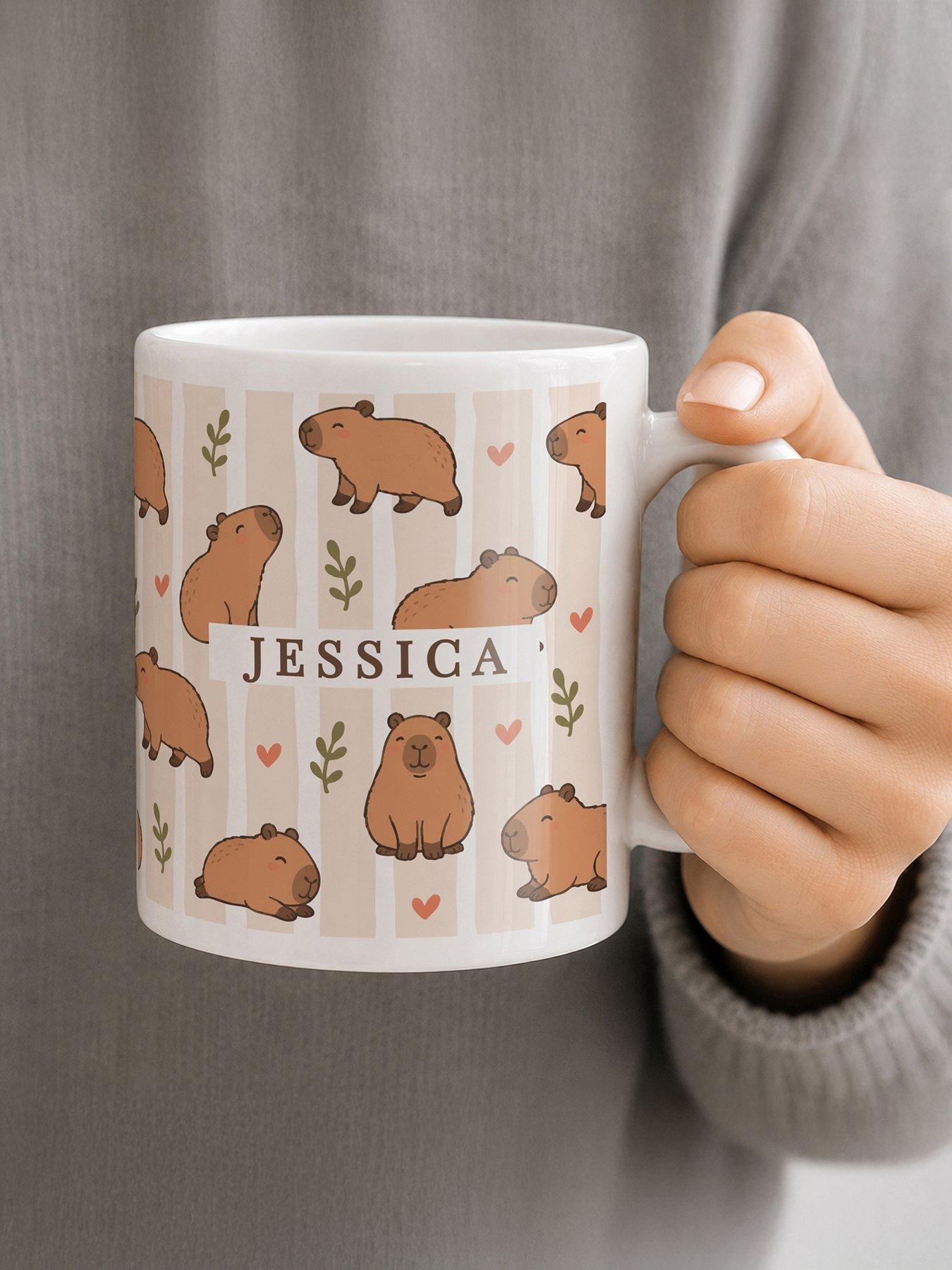 Image 3 of 3 of The Personalised Memento Company Personalised Capybara Mug