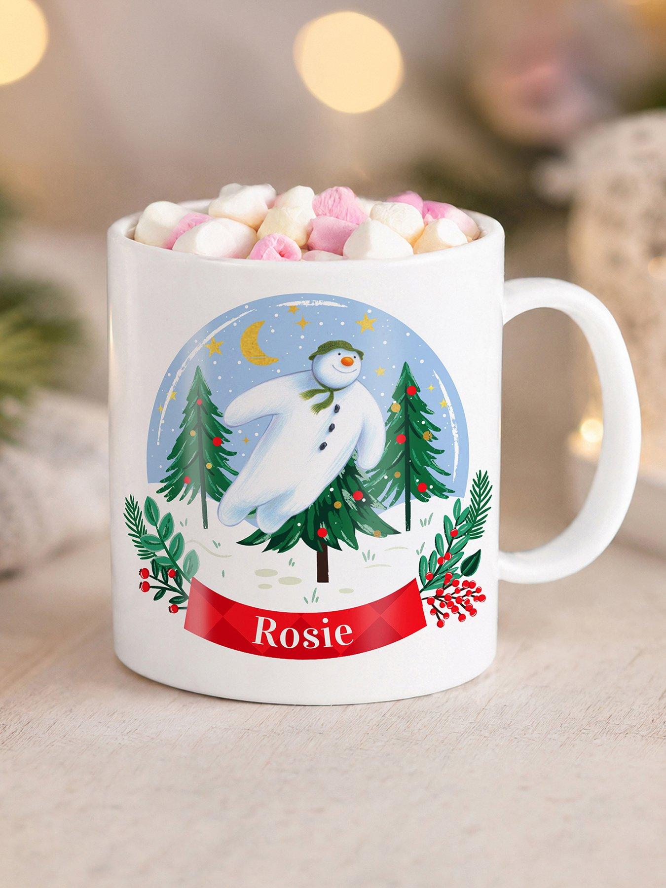 Image 1 of 3 of The Personalised Memento Company Personalised The Snowman Christmas Wishes Plastic Mug