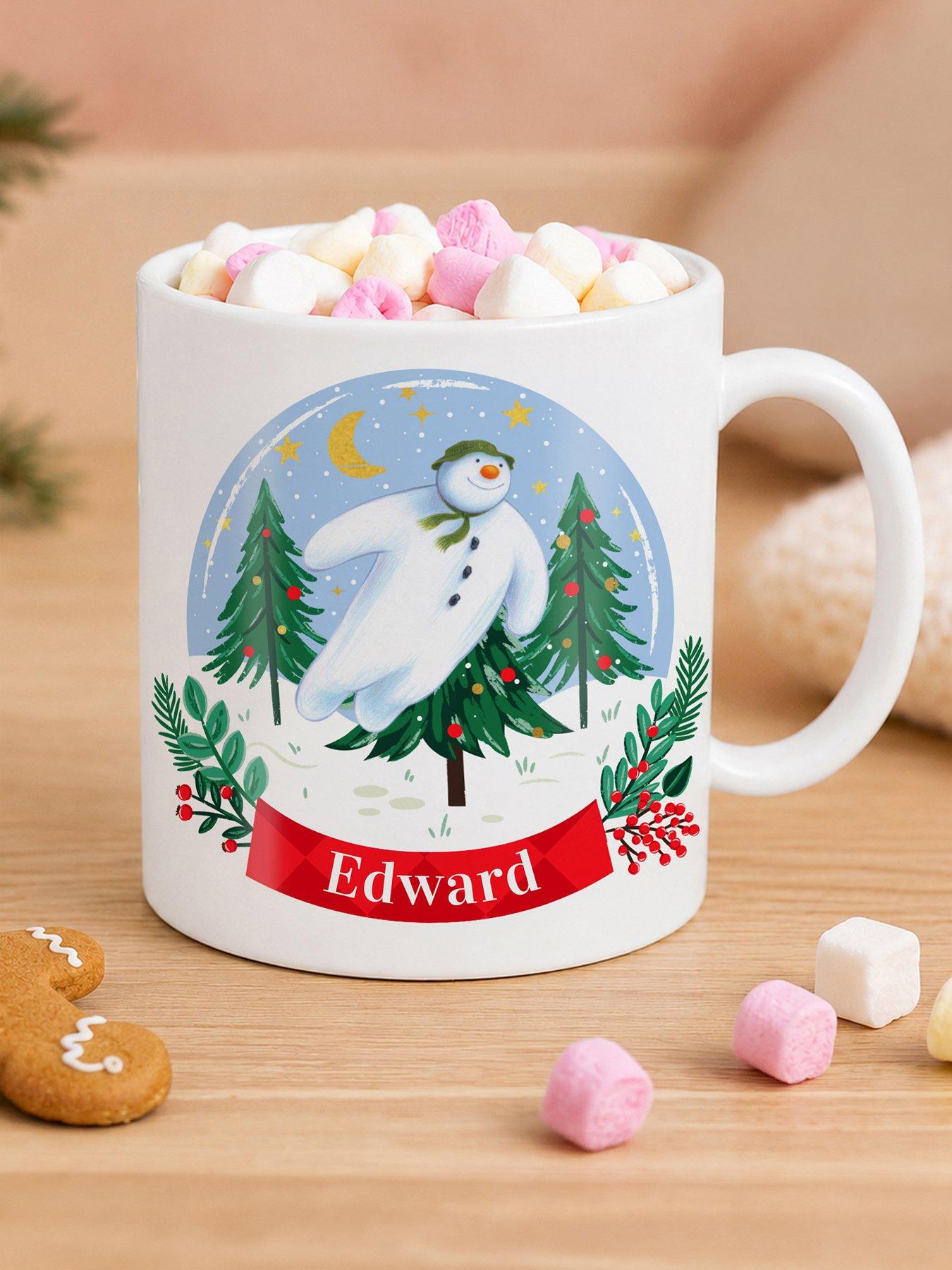 Image 2 of 3 of The Personalised Memento Company Personalised The Snowman Christmas Wishes Plastic Mug