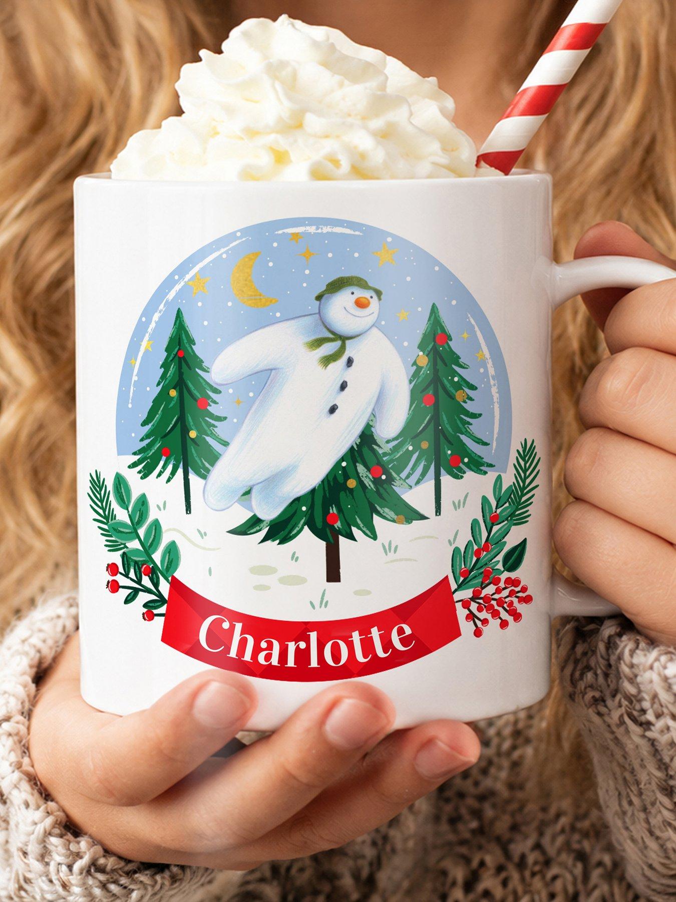 Image 3 of 3 of The Personalised Memento Company Personalised The Snowman Christmas Wishes Plastic Mug
