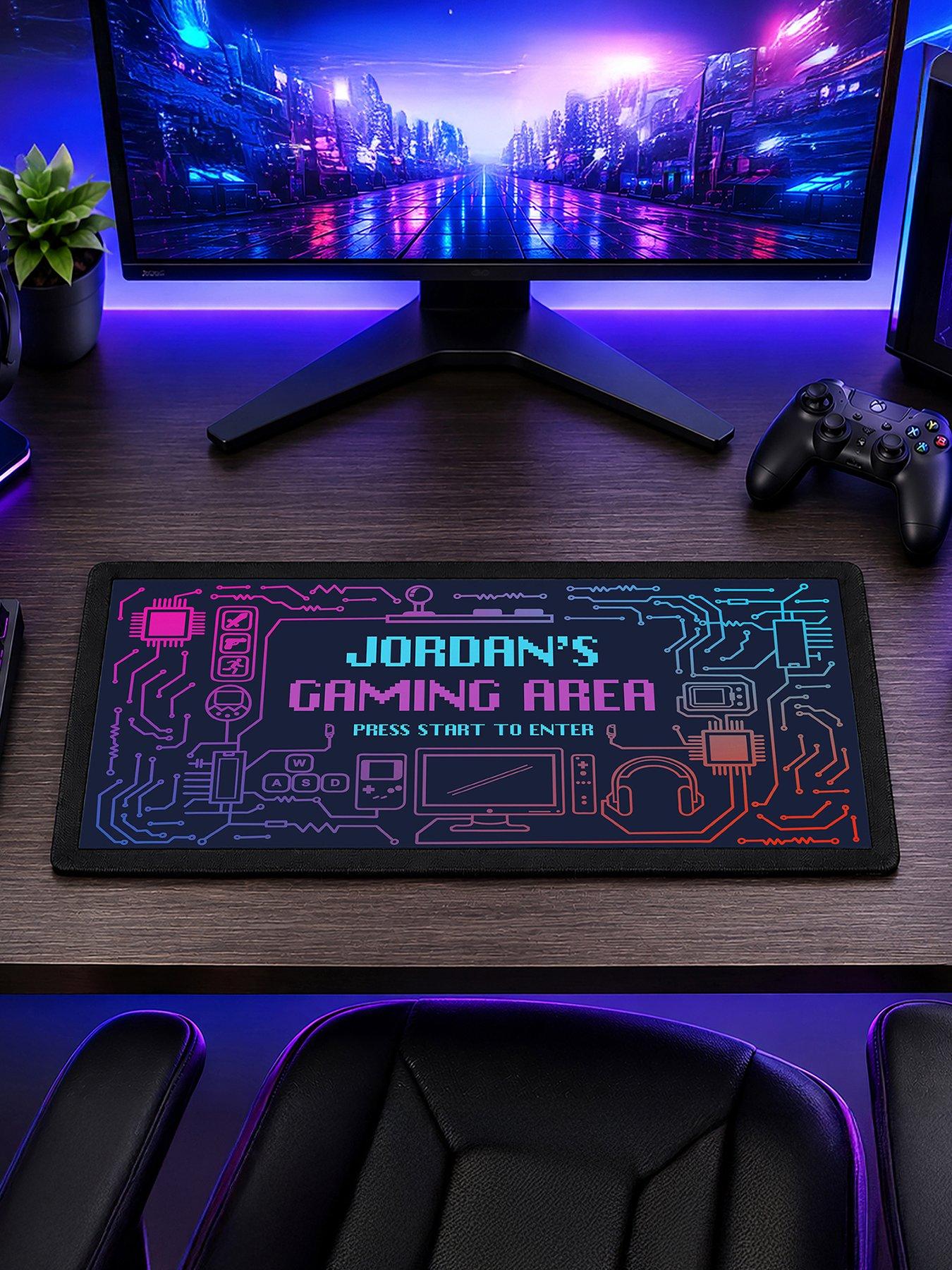 Image 1 of 3 of The Personalised Memento Company Personalised Gaming Desk Mat