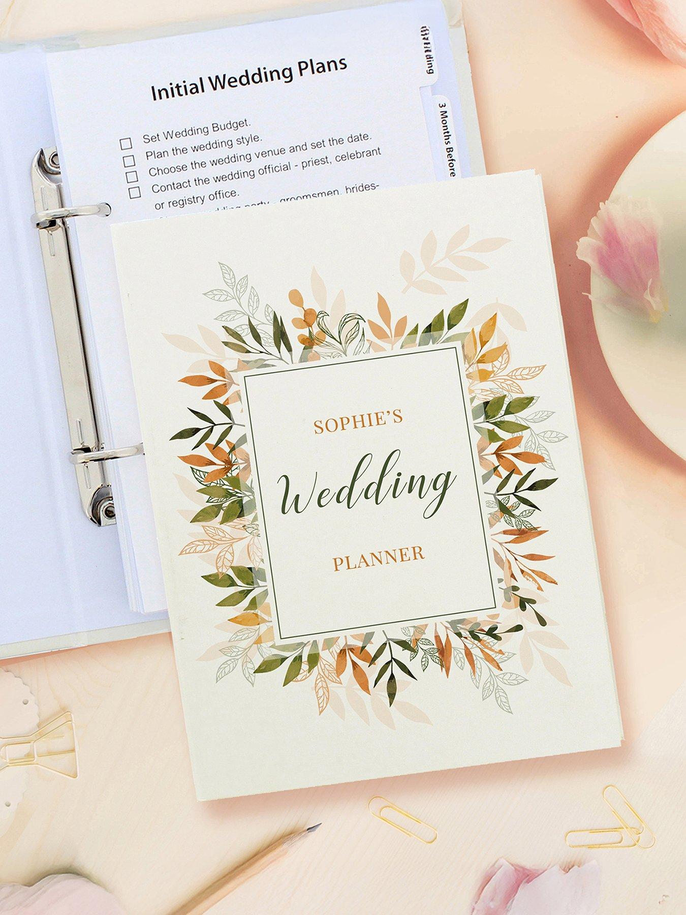 Image 1 of 4 of The Personalised Memento Company Personalised Autumnal Wedding Planner