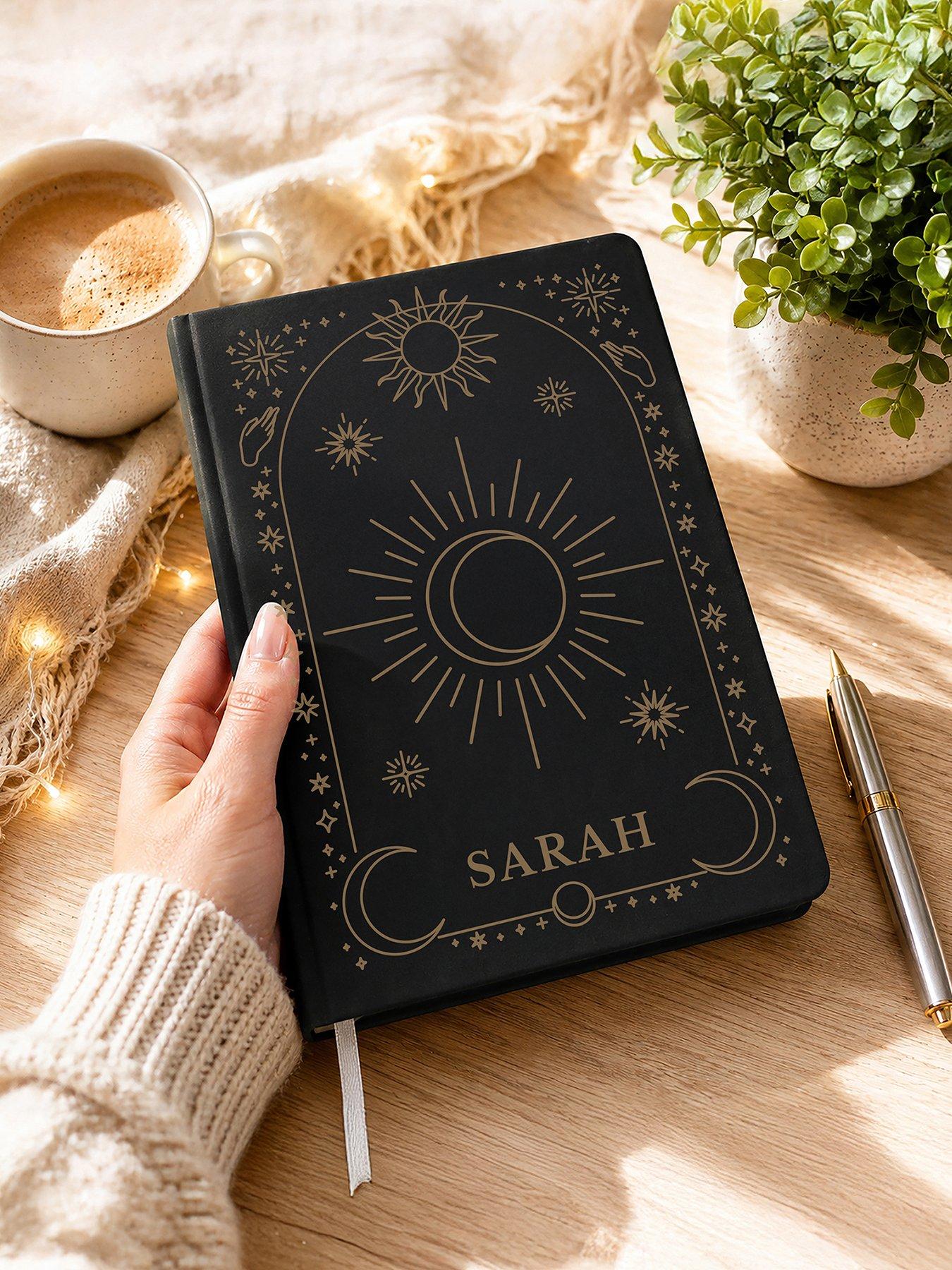 Image 1 of 4 of The Personalised Memento Company Personalised Celestial Black Hardback Notebook