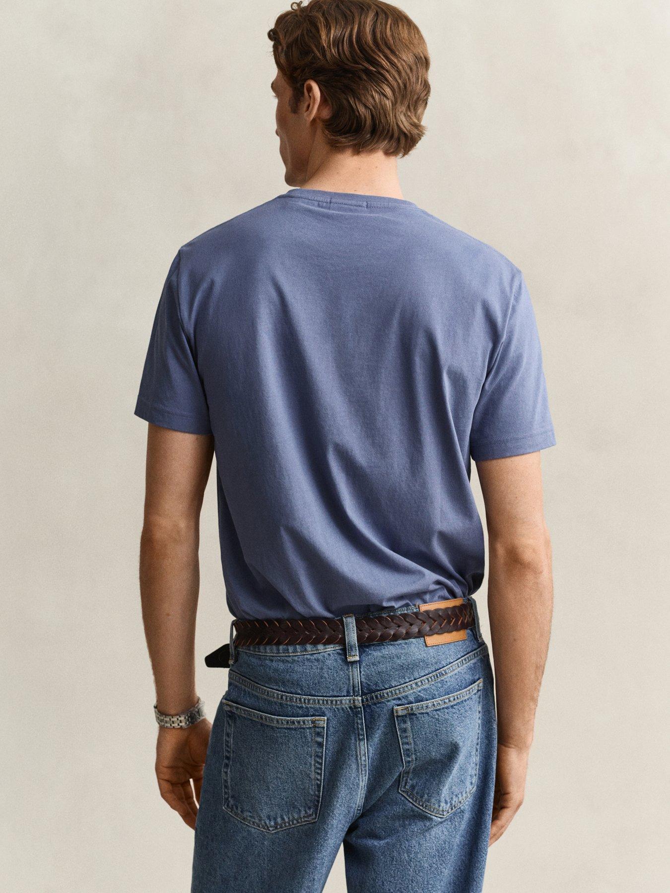 Image 2 of 3 of GANT Gant Regular Fit Shield T-shirt - Blue