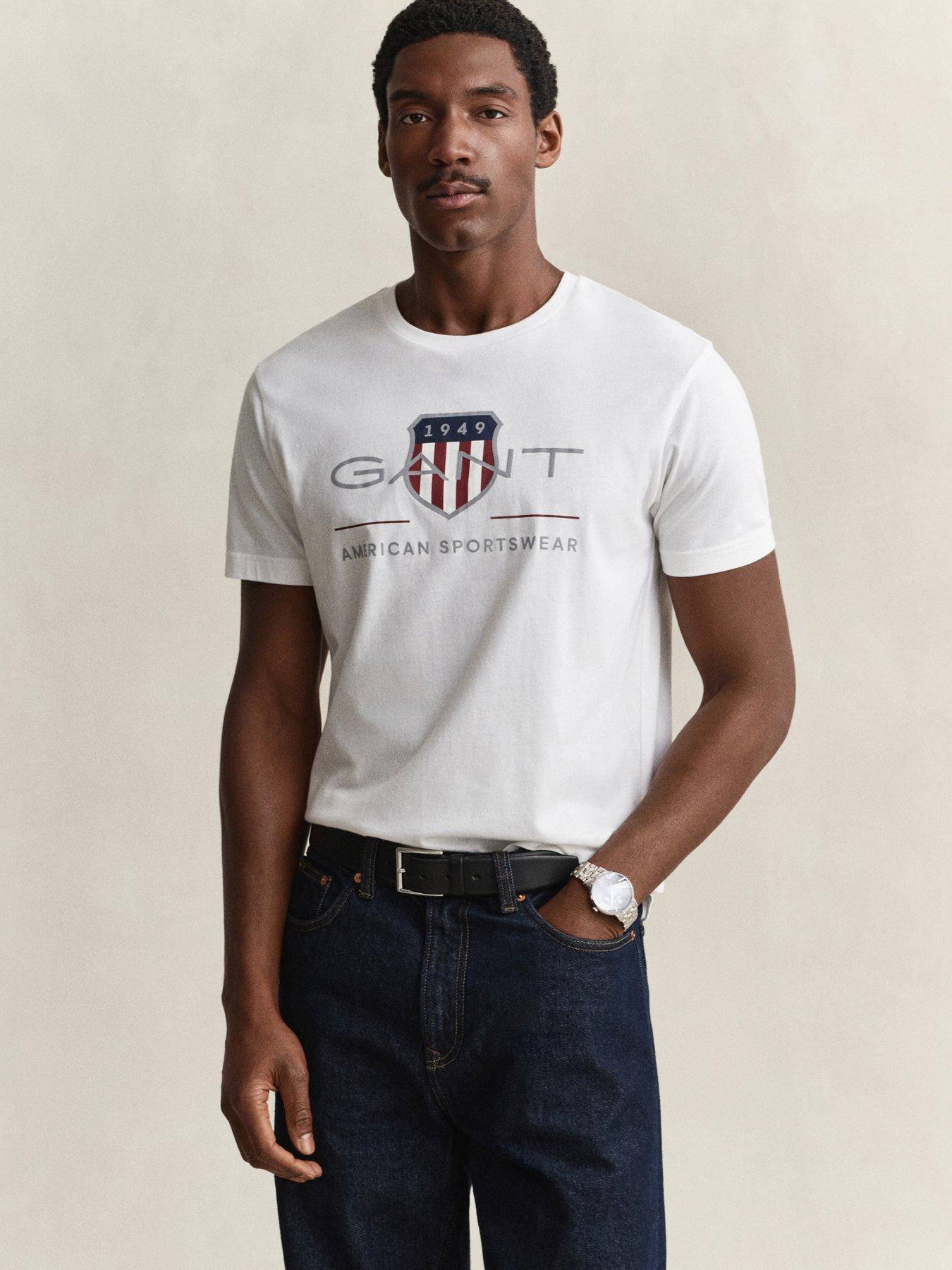 Image 1 of 4 of GANT Mens Archive Shield T-shirt - White