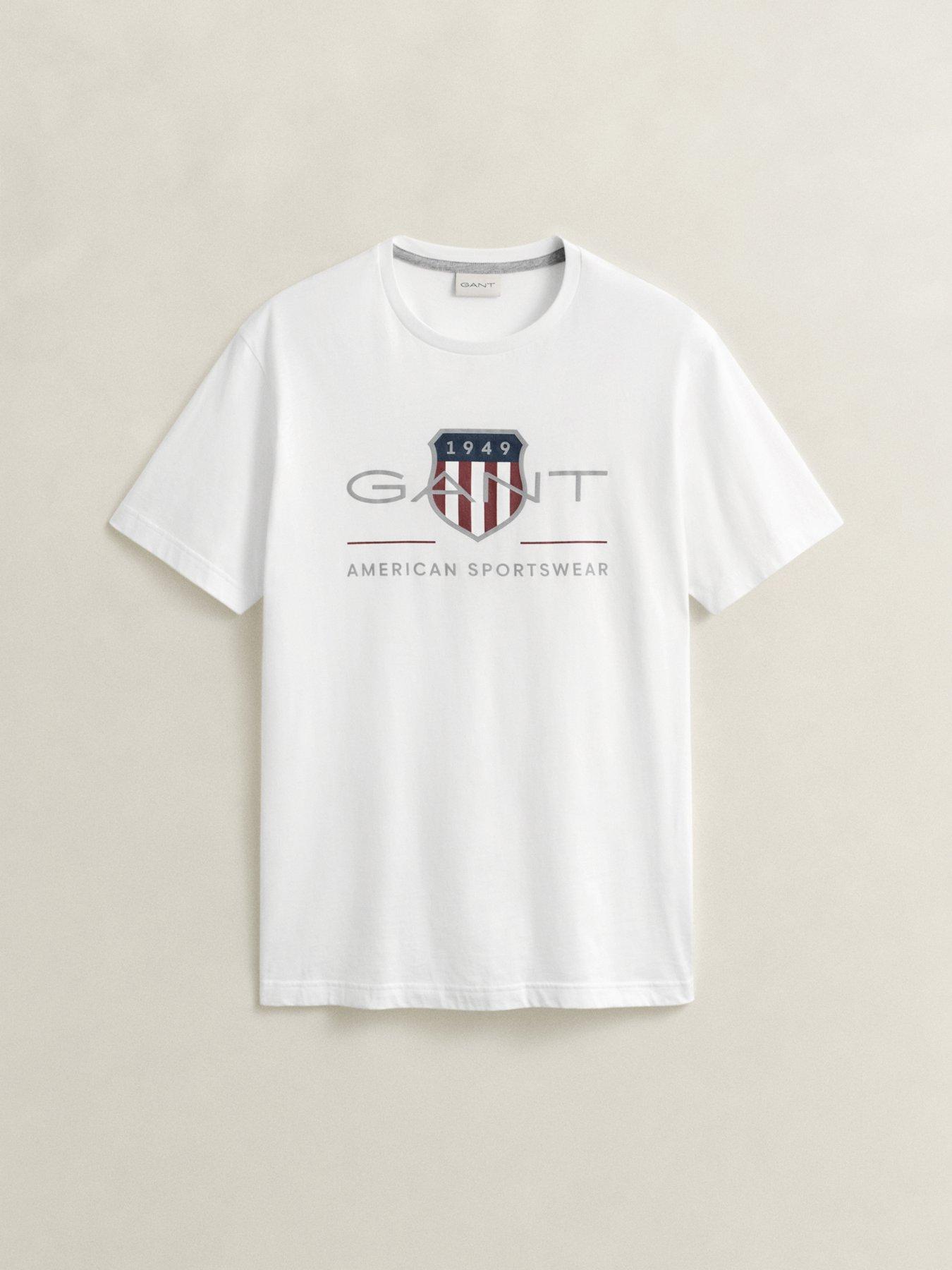 Image 4 of 4 of GANT Mens Archive Shield T-shirt - White