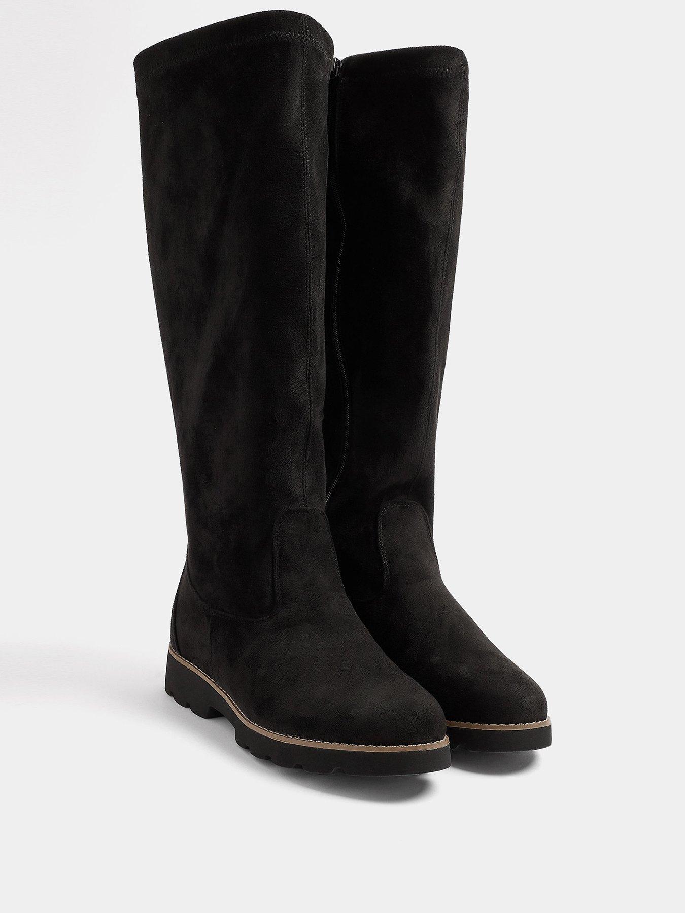 Image 2 of 4 of Yours Womens Extra Wide Fit Cleated Boot - Black