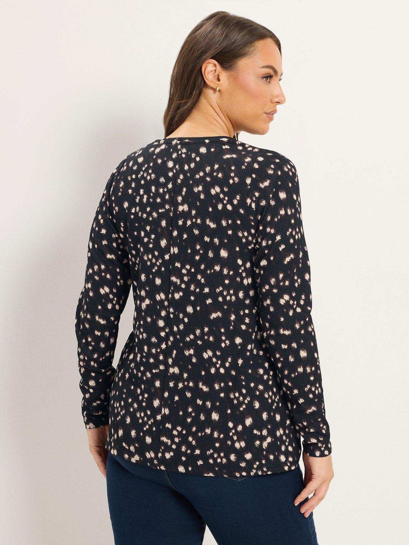 Image 2 of 4 of Yours Curve Long Sleeve Knot Top