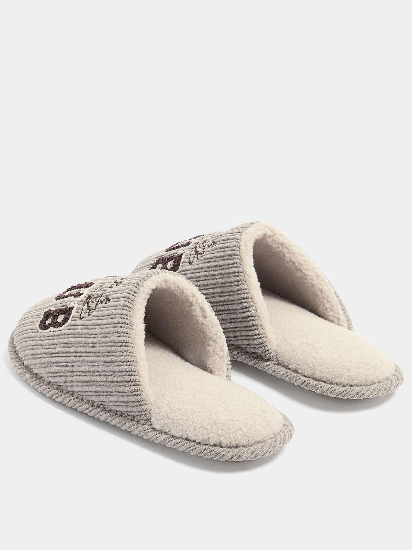 Image 3 of 4 of Yours Womens Coffee Club Plush Lined Slip-On Slippers - Cream