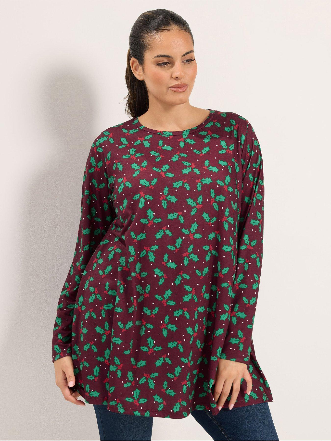 Image 1 of 4 of Yours Curve Novelty Swing Tunic Top