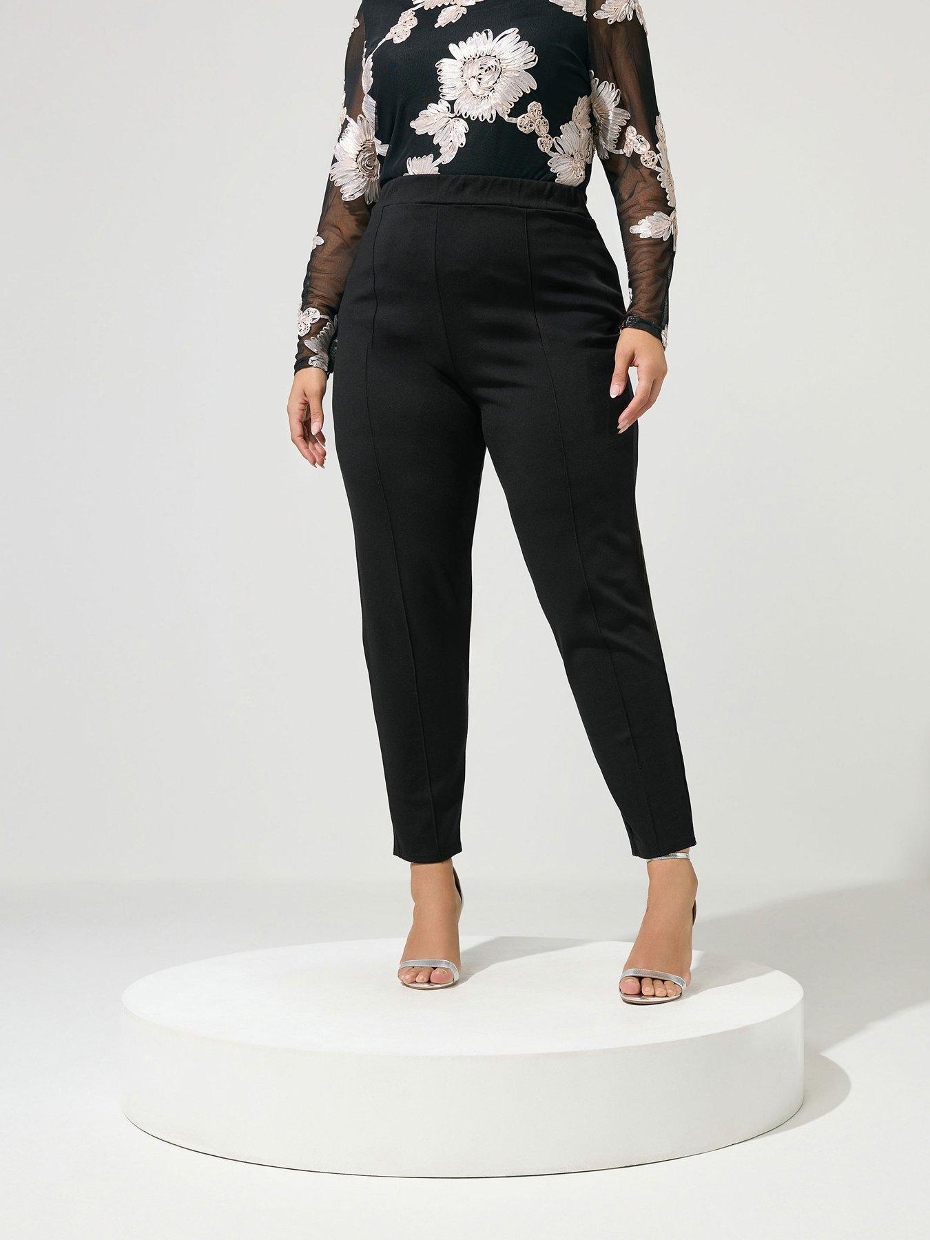 Image 1 of 4 of Yours Curve Cigarette Leg Ponte Trouser