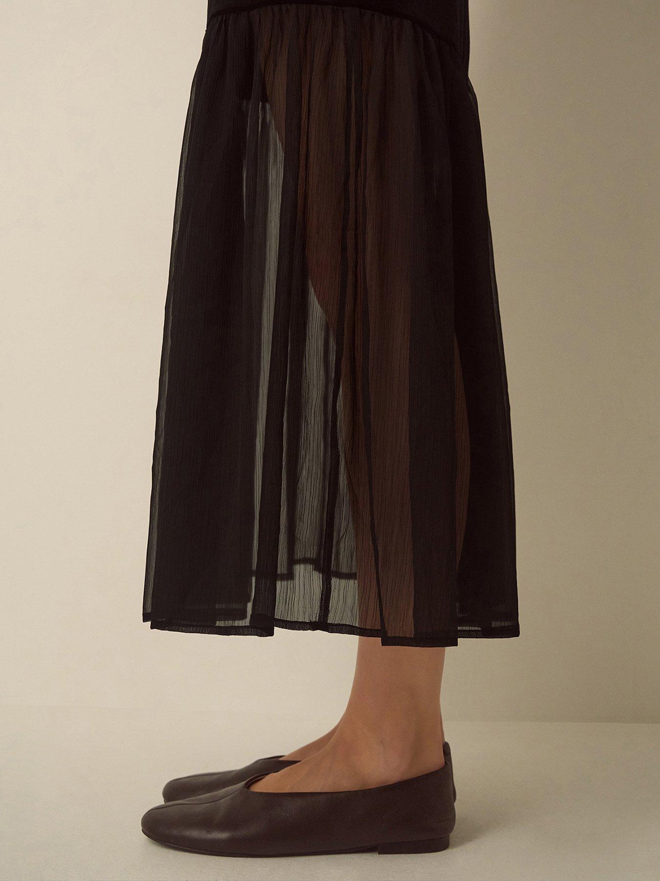 Image 4 of 5 of Monsoon Womens Vixie Velvet Flutter Sleeve Midi Dress - Black