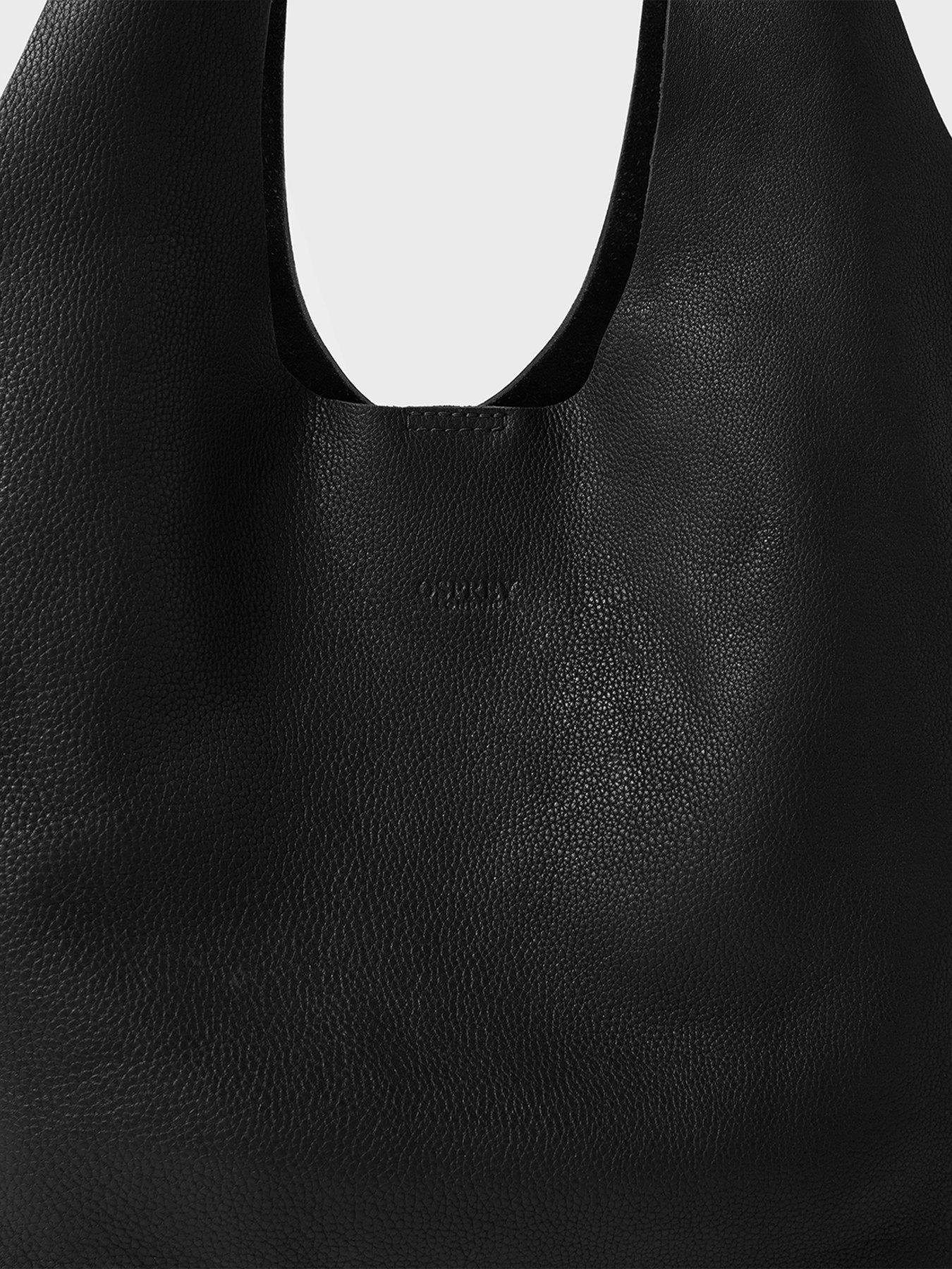 Image 6 of 7 of Osprey London Womens Slouch Wide Strap Hobo Bag - Black