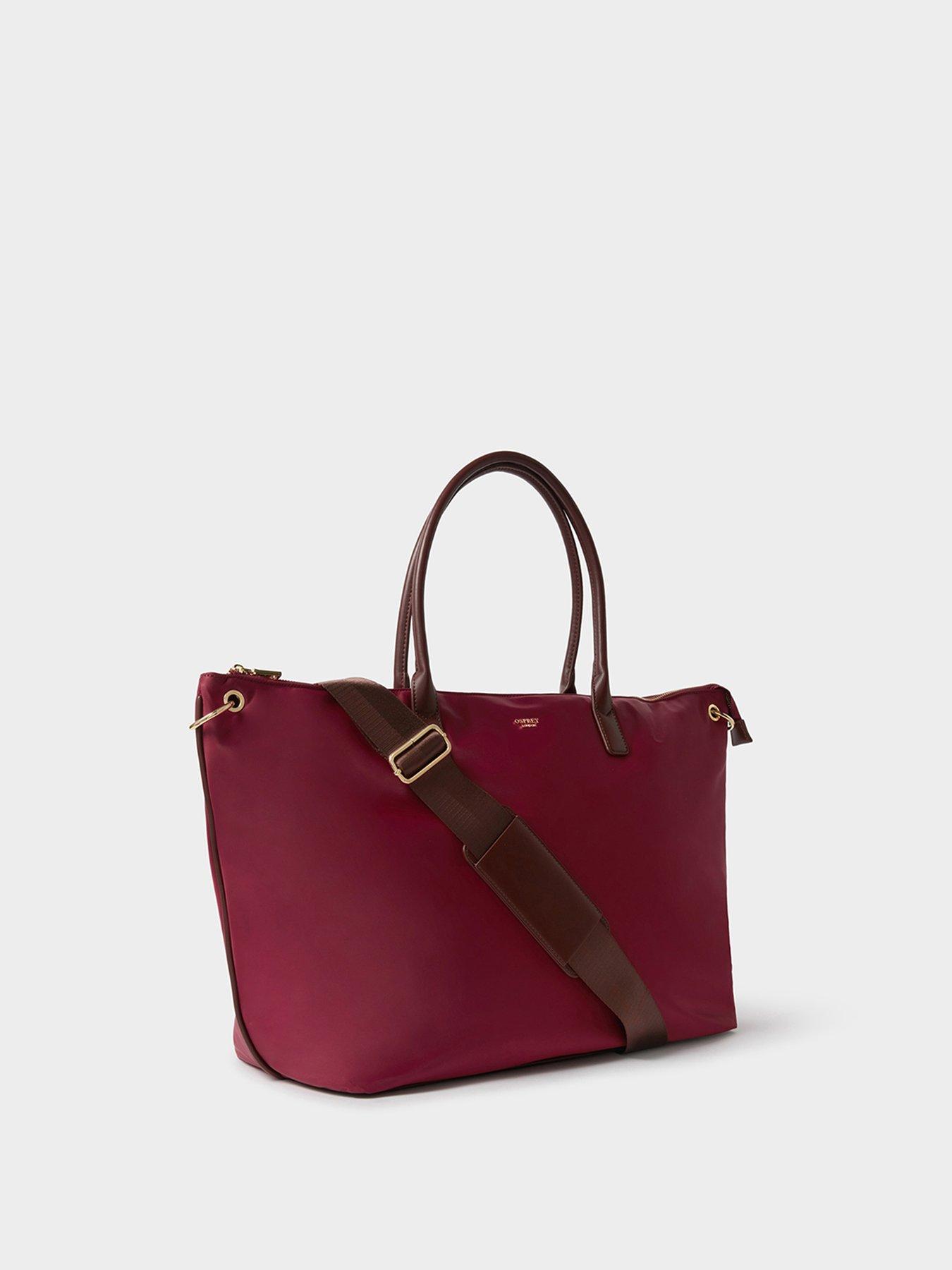 Image 2 of 5 of Osprey London Womens Nylon Zip Top Detachable Strap Weekender Bag - Purple