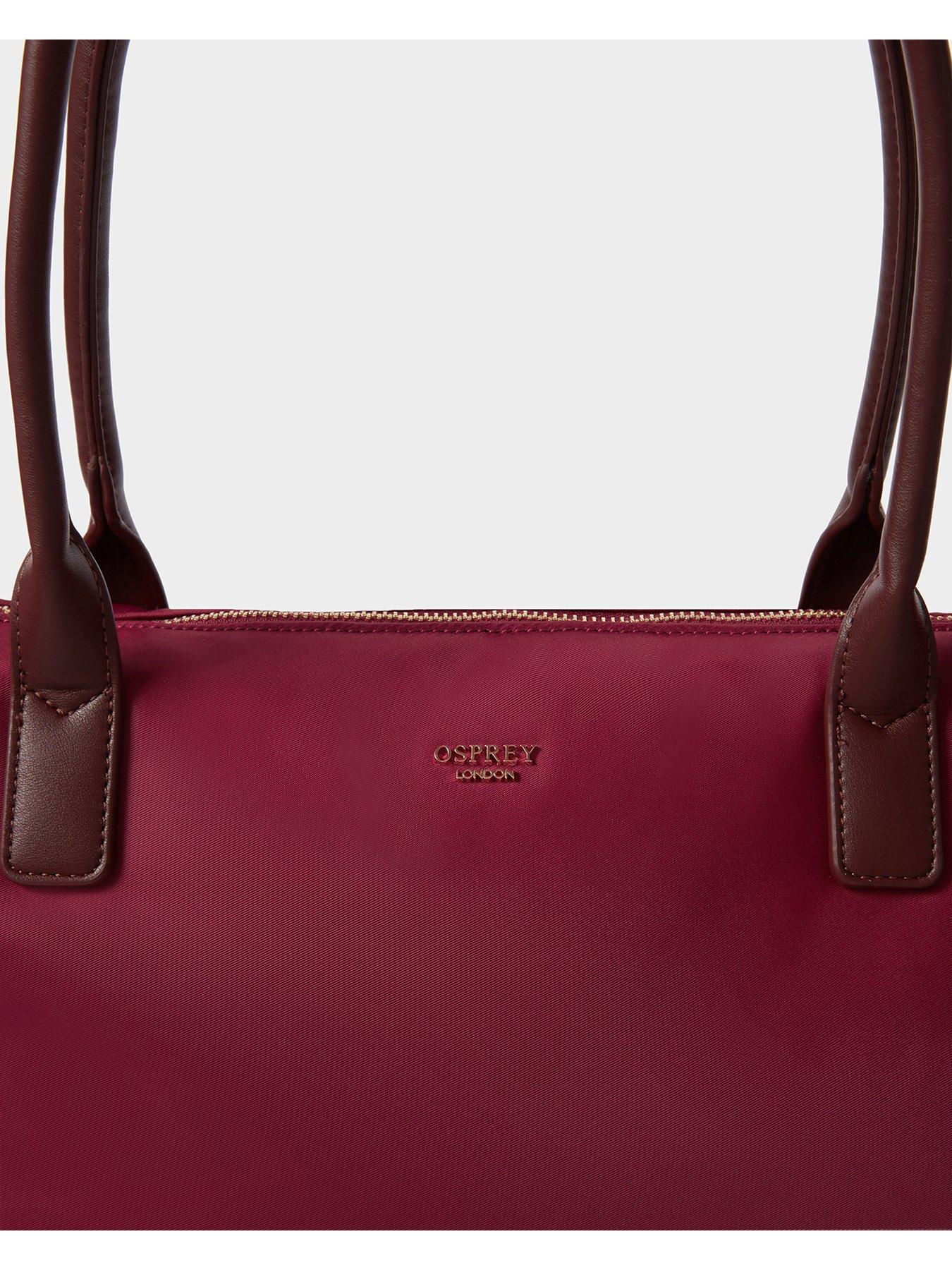 Image 4 of 5 of Osprey London Womens Nylon Zip Top Detachable Strap Weekender Bag - Purple
