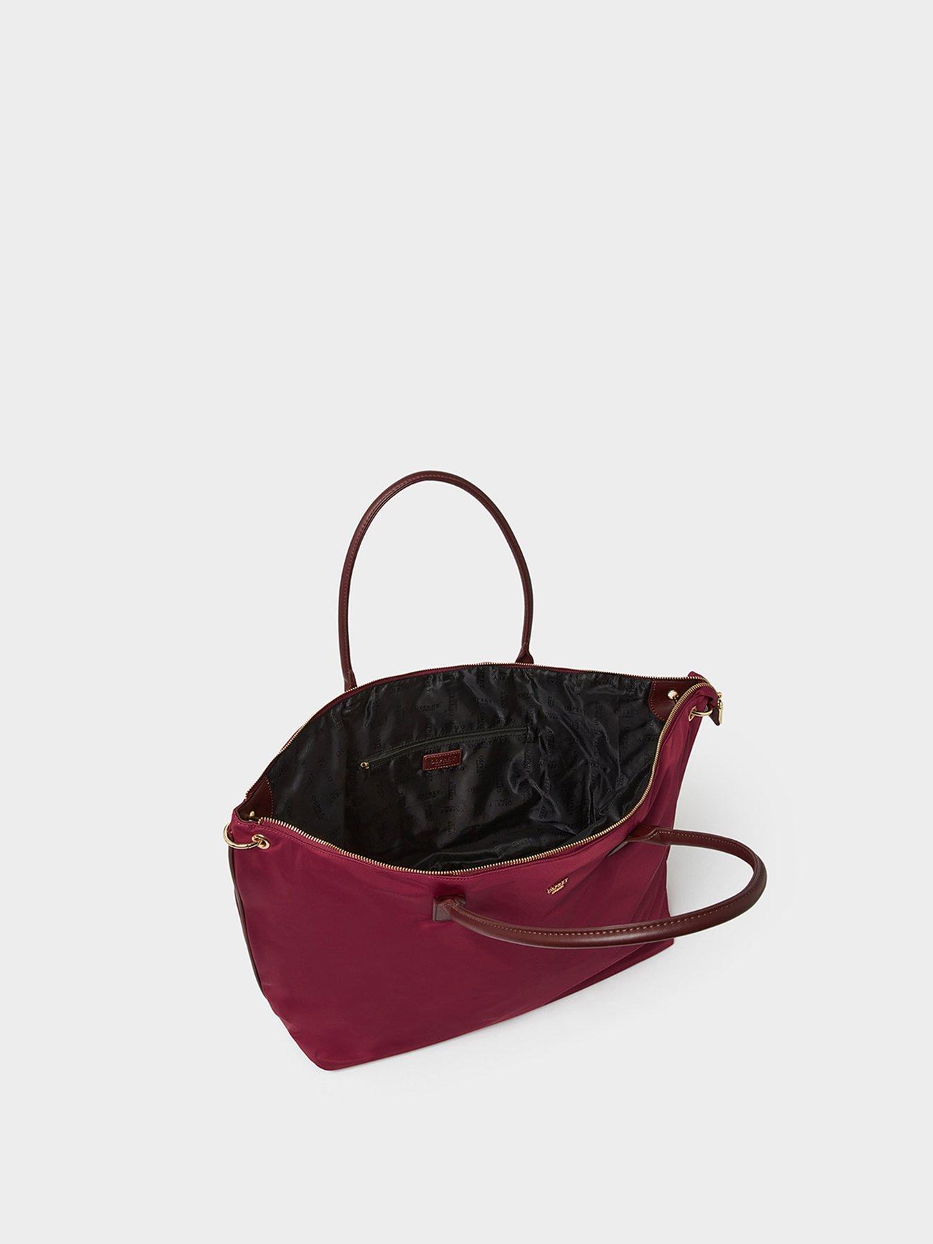 Image 5 of 5 of Osprey London Womens Nylon Zip Top Detachable Strap Weekender Bag - Purple