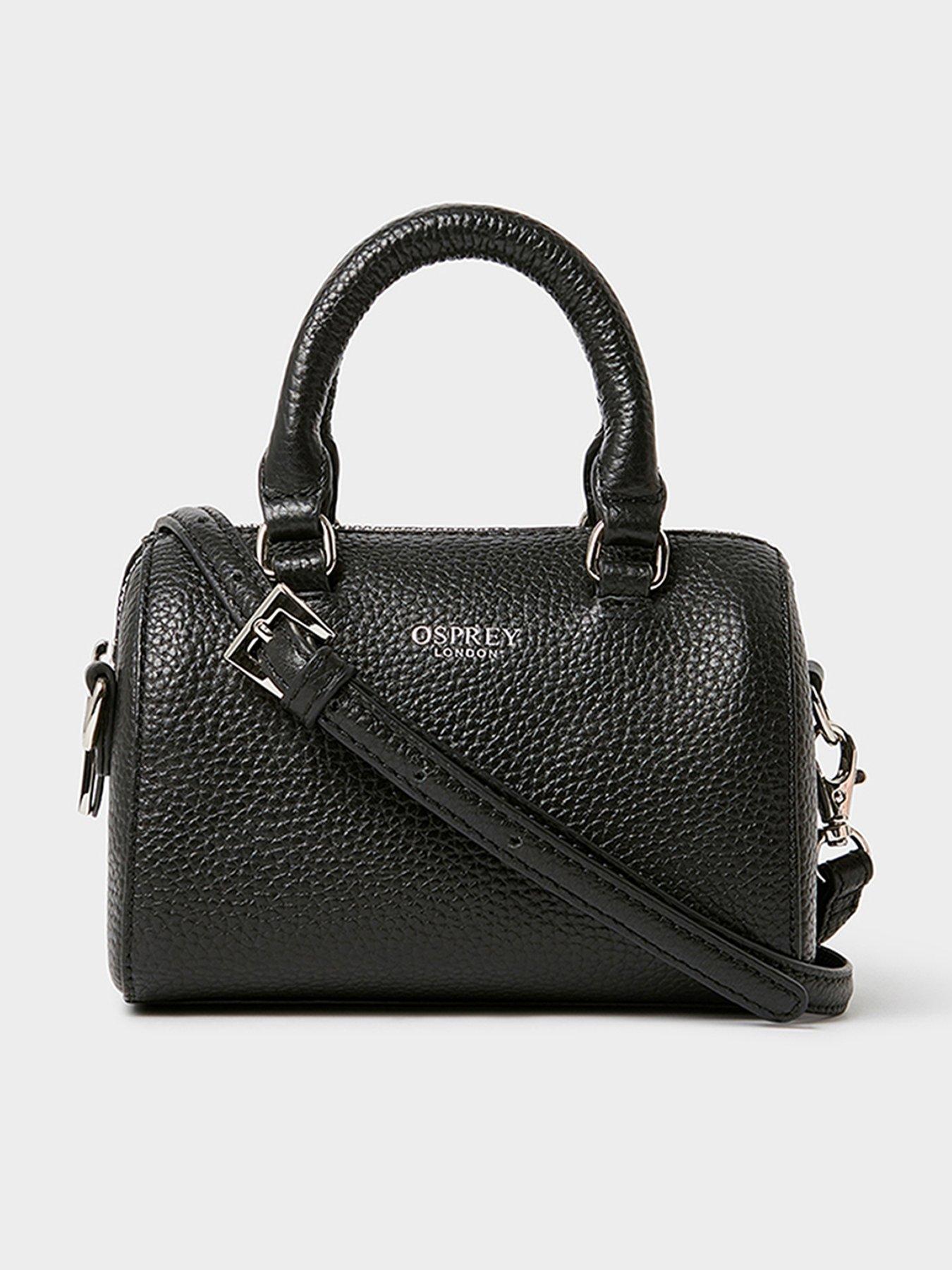Image 1 of 6 of Osprey London Womens Madison Mini Barrel Top Handle Bag - Black