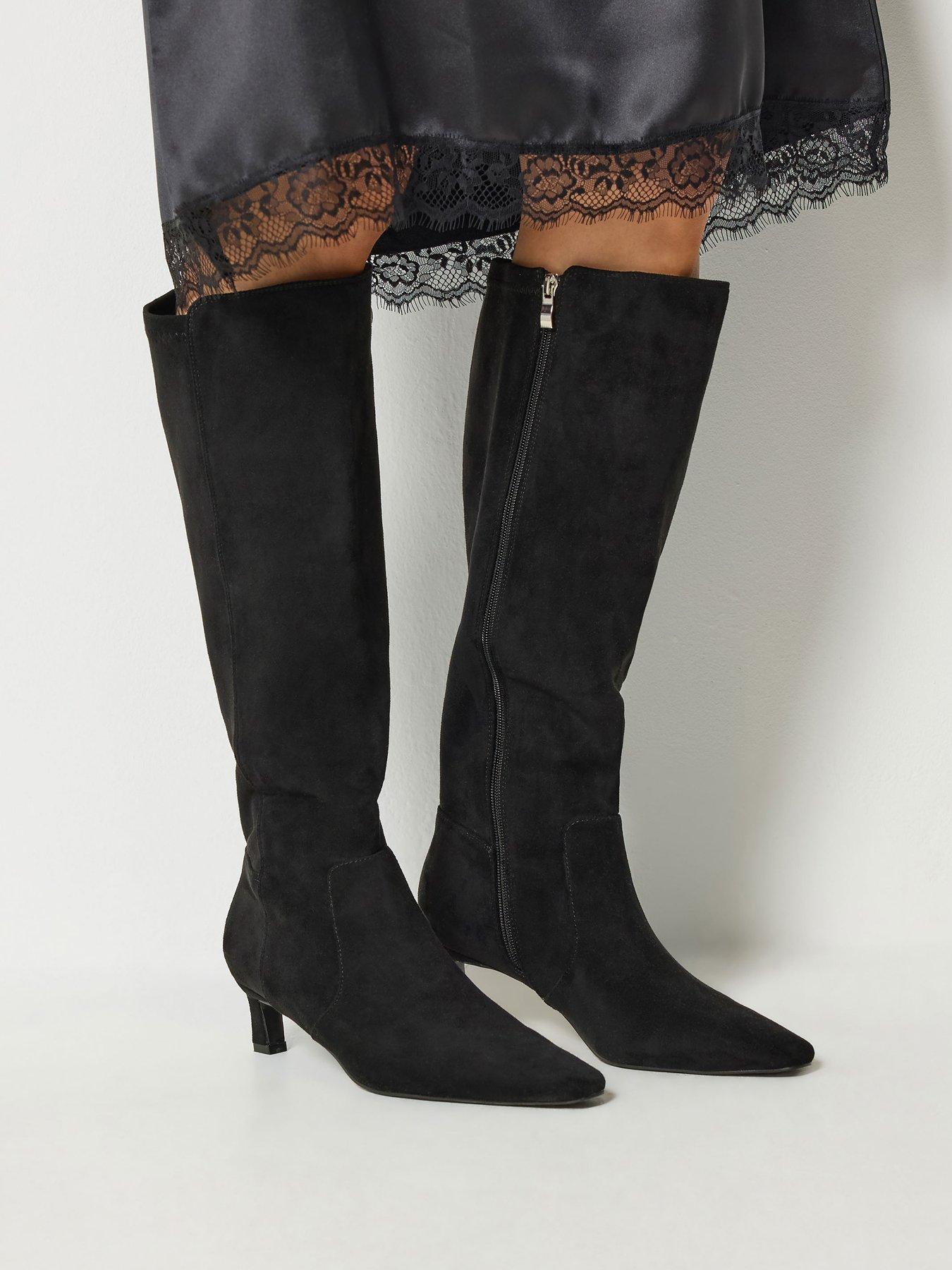Image 4 of 4 of Long Tall Sally Soft Square Kitten Heel Knee High Boot