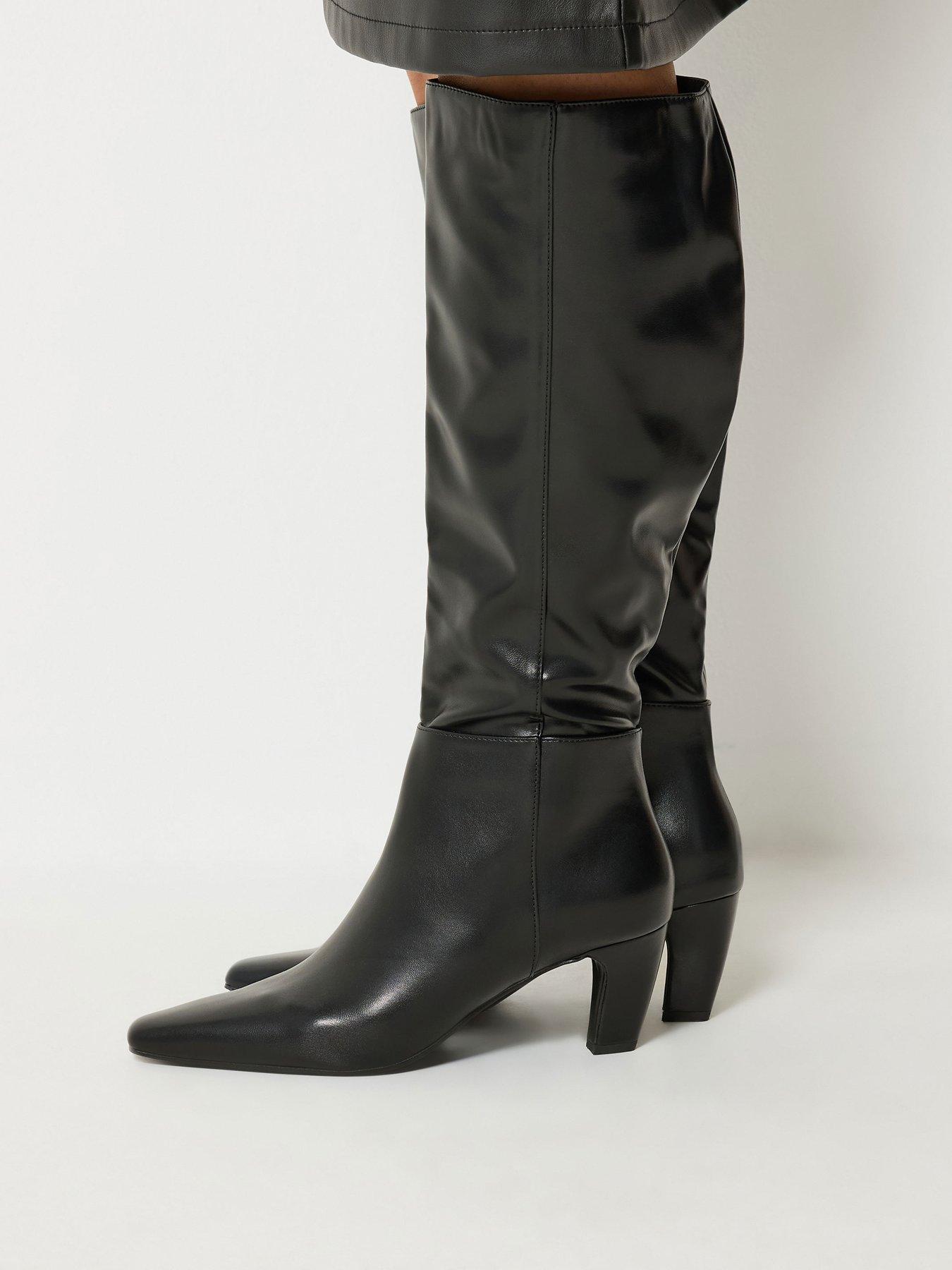 Image 4 of 4 of Long Tall Sally Kitten Heel Long Boot