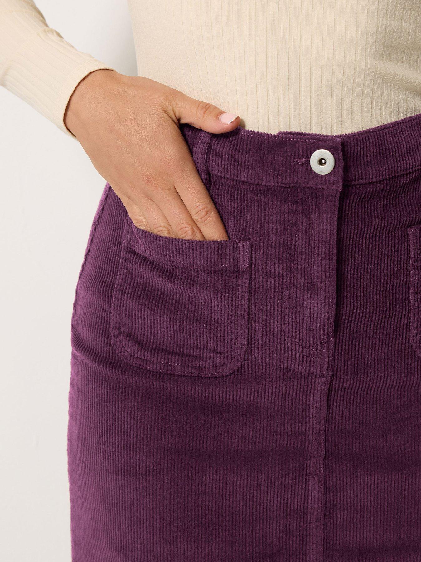 Image 4 of 4 of Long Tall Sally Womens Tall Cord Midaxi Skirt - Red