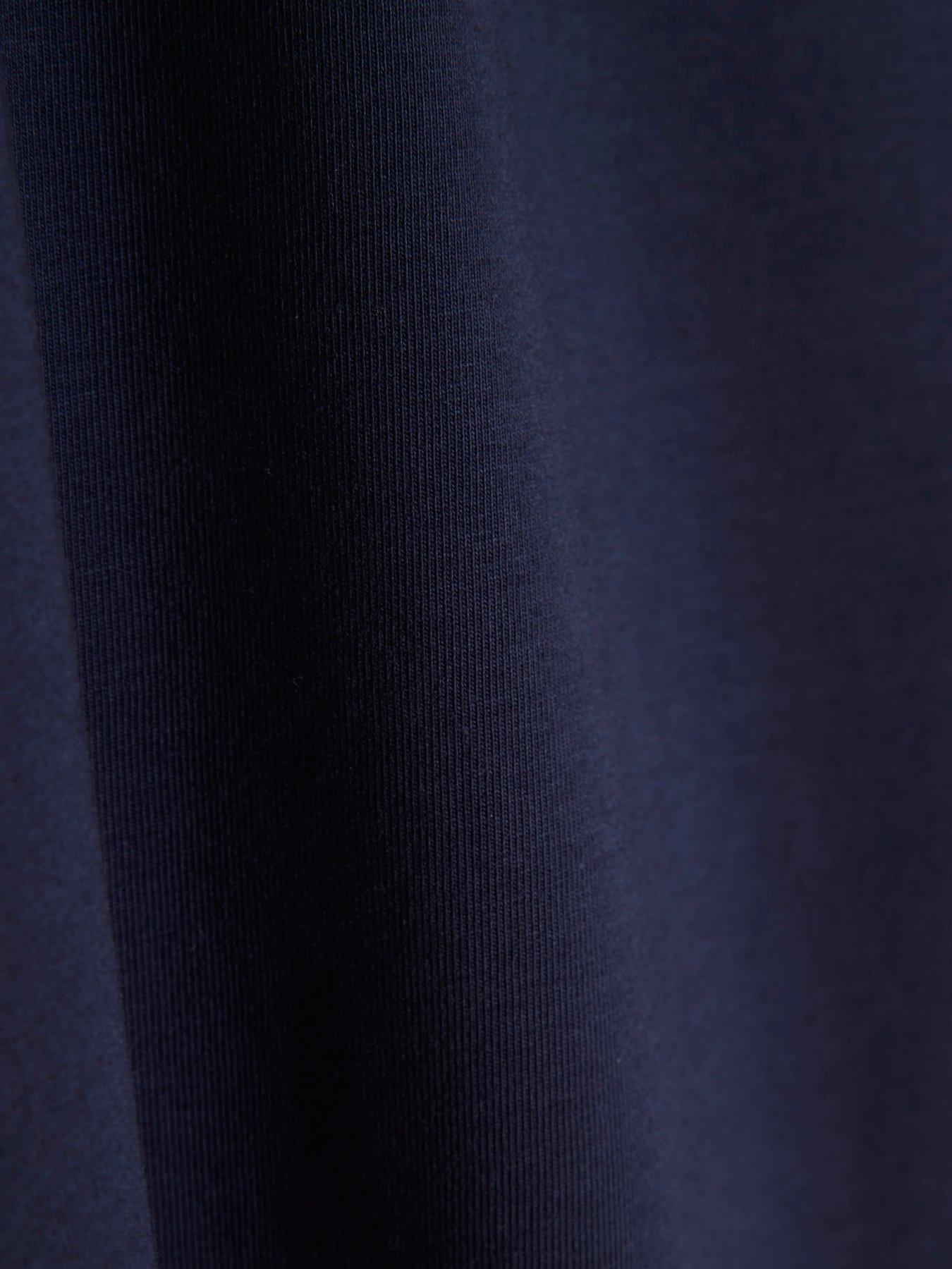 Image 5 of 6 of River Island Essential Muscle Fit Cotton T-shirt - Navy