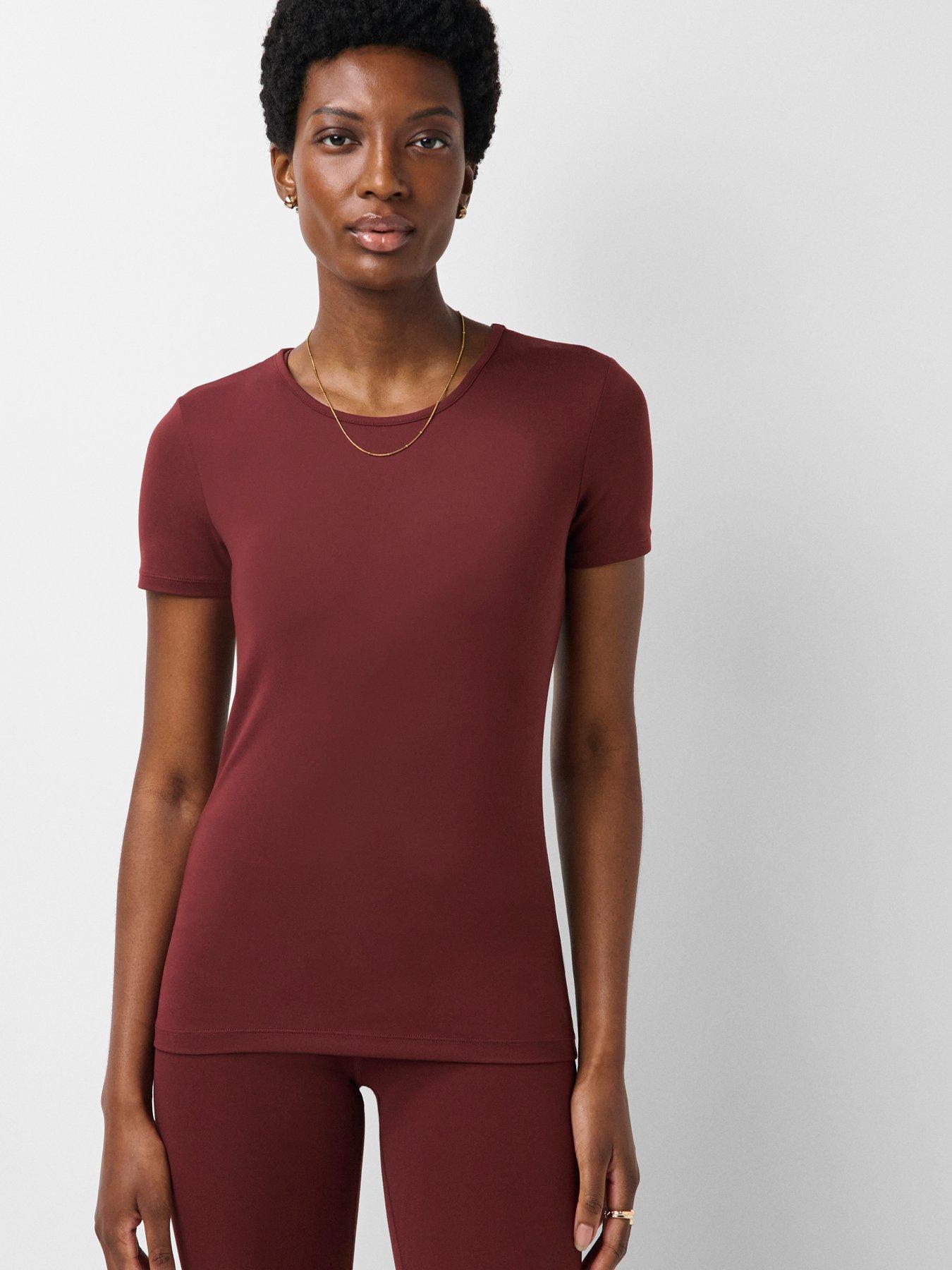 Image 1 of 4 of Sweaty Betty Womens Training All Day Open Back Stretch T-Shirt - Red