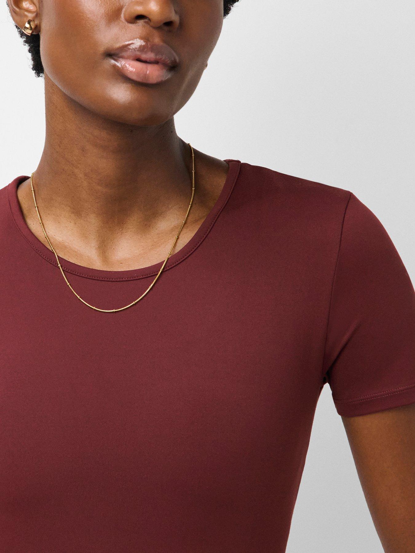 Image 4 of 4 of Sweaty Betty Womens Training All Day Open Back Stretch T-Shirt - Red