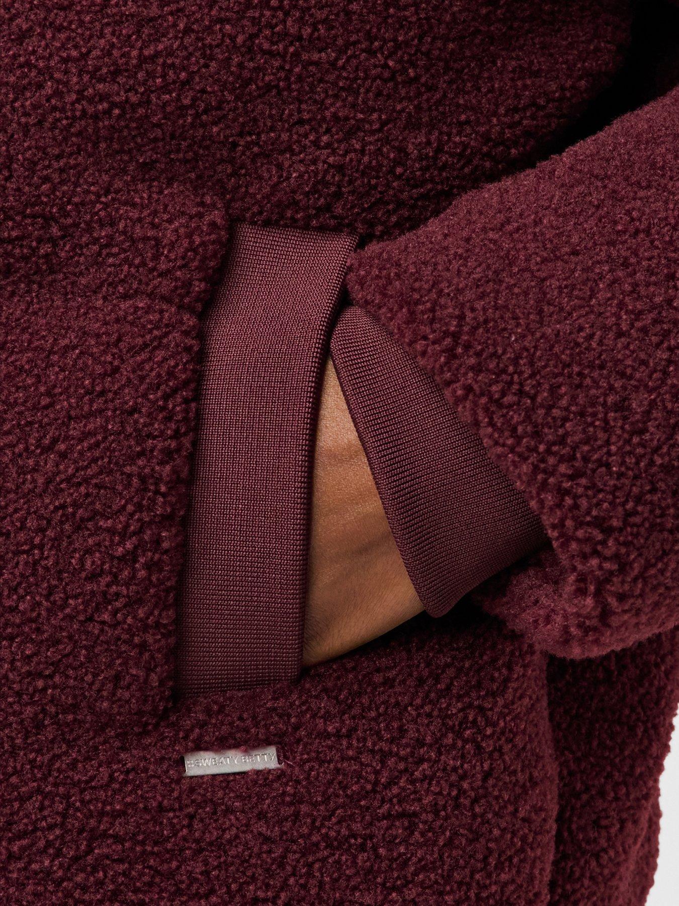 Image 5 of 5 of Sweaty Betty Womens Nimbus Short Sherpa Down Jacket - Red
