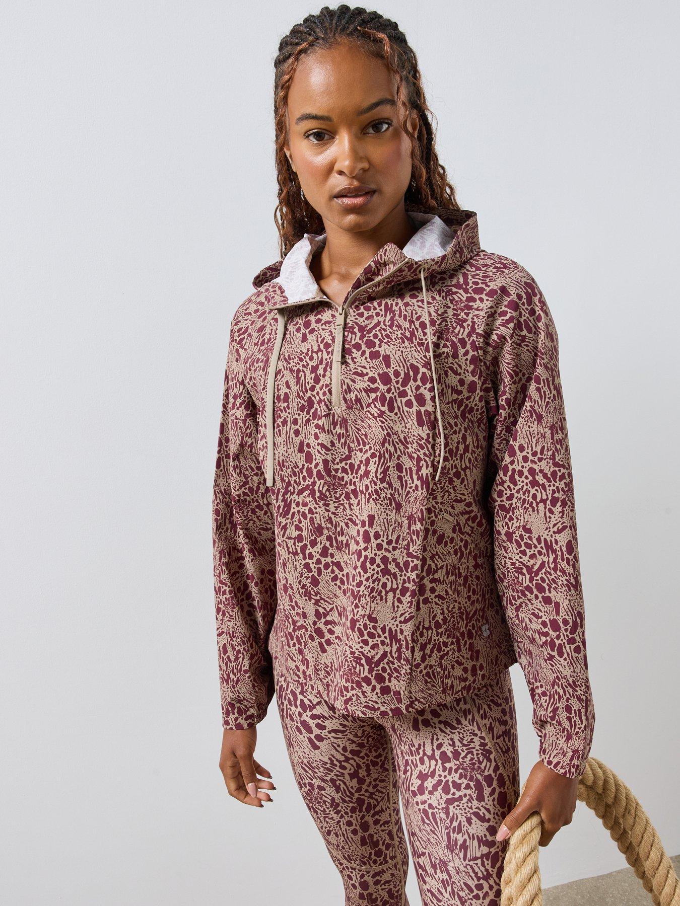 Image 1 of 6 of Sweaty Betty Womens Ultimate Tracksuit Half Zip Stretch Hoodie - Beige