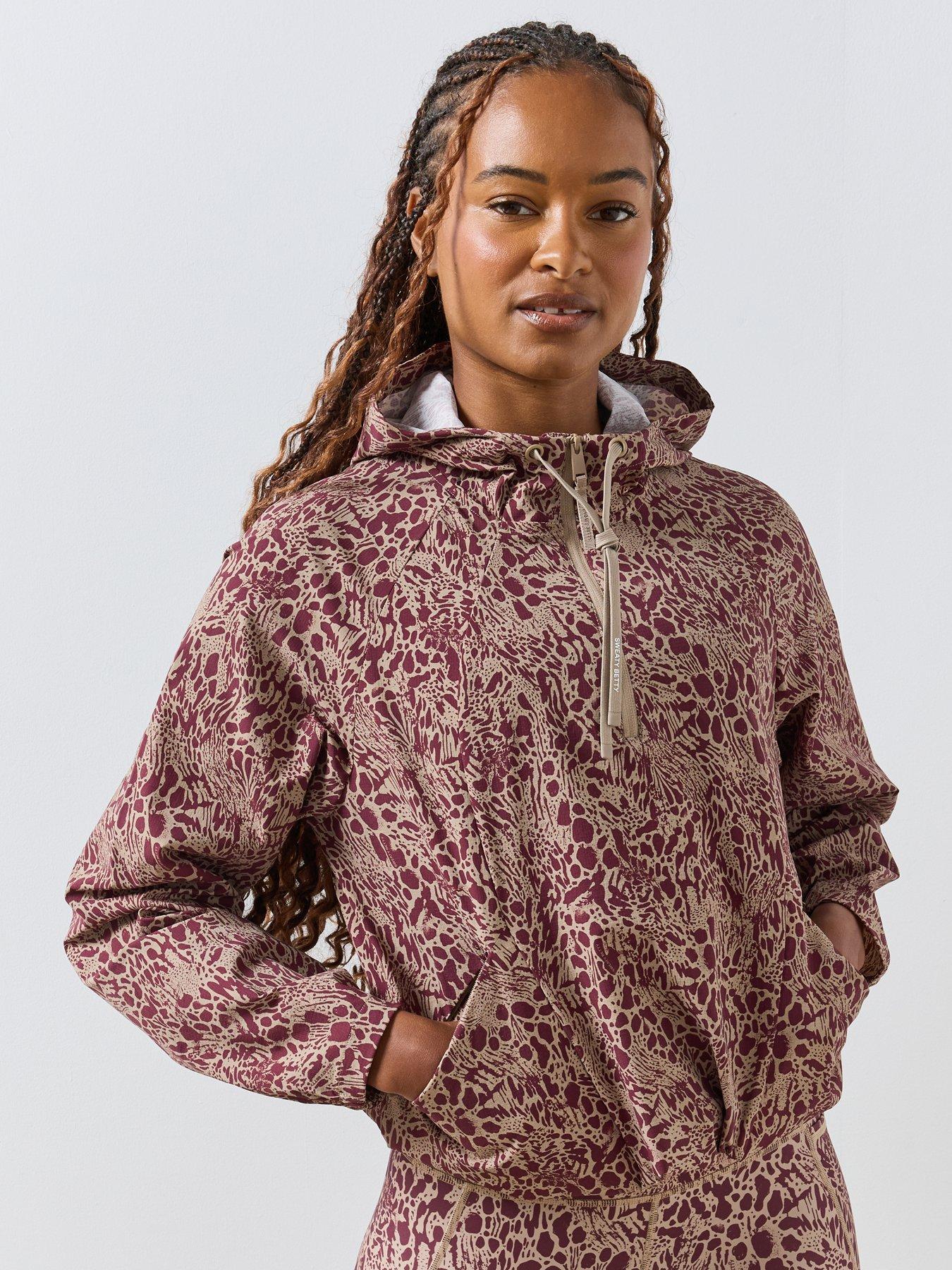 Image 4 of 6 of Sweaty Betty Womens Ultimate Tracksuit Half Zip Stretch Hoodie - Beige