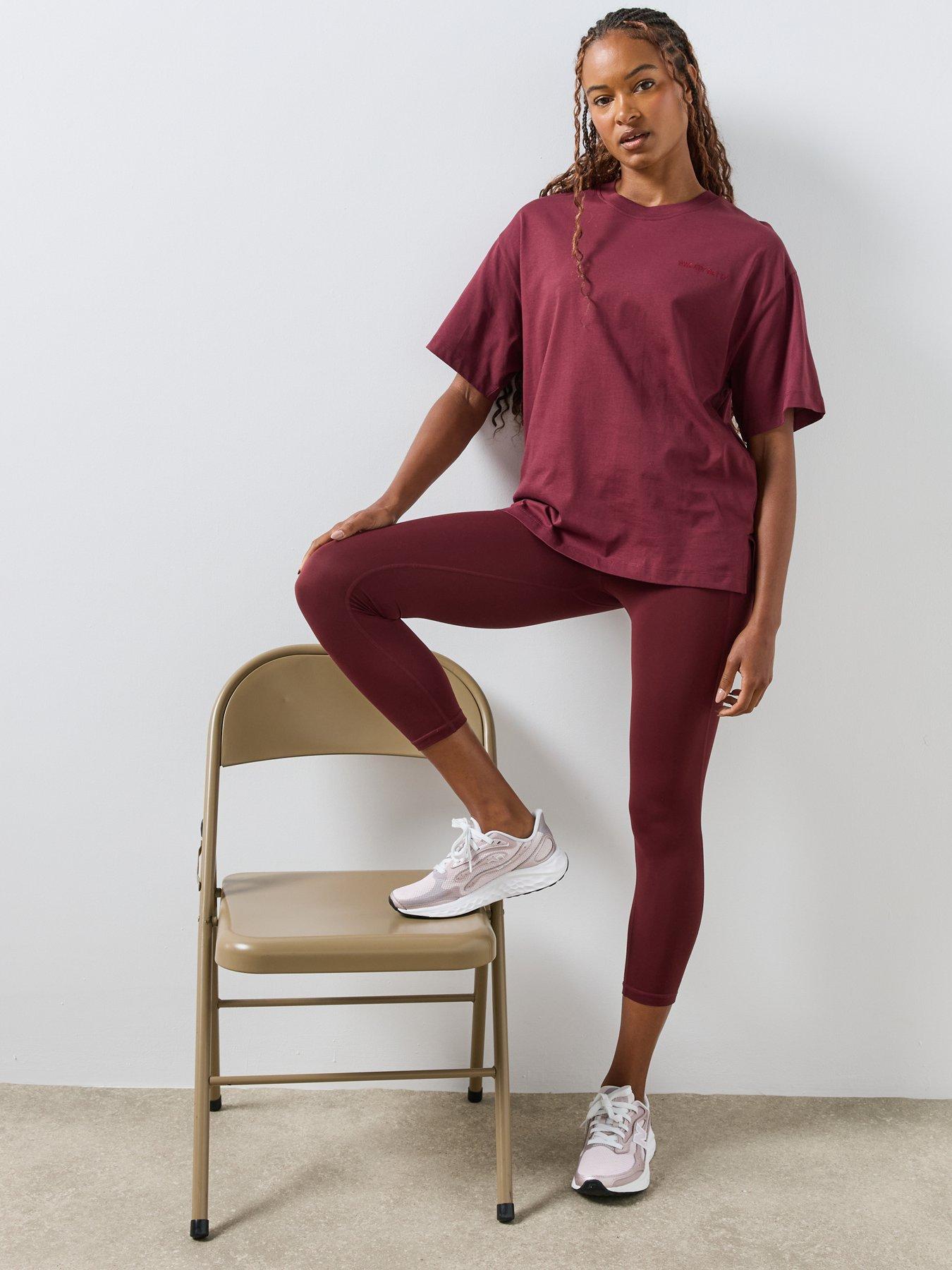 Image 3 of 6 of Sweaty Betty Womens Relaxed Longer Length Short Sleeve T-Shirt - Red