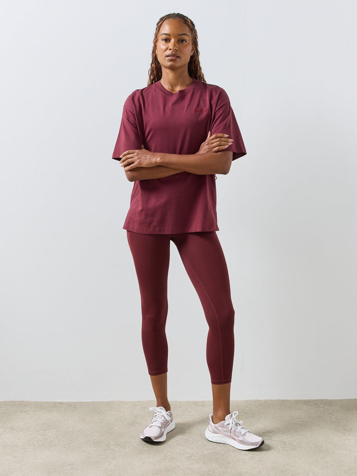 Image 5 of 6 of Sweaty Betty Womens Relaxed Longer Length Short Sleeve T-Shirt - Red