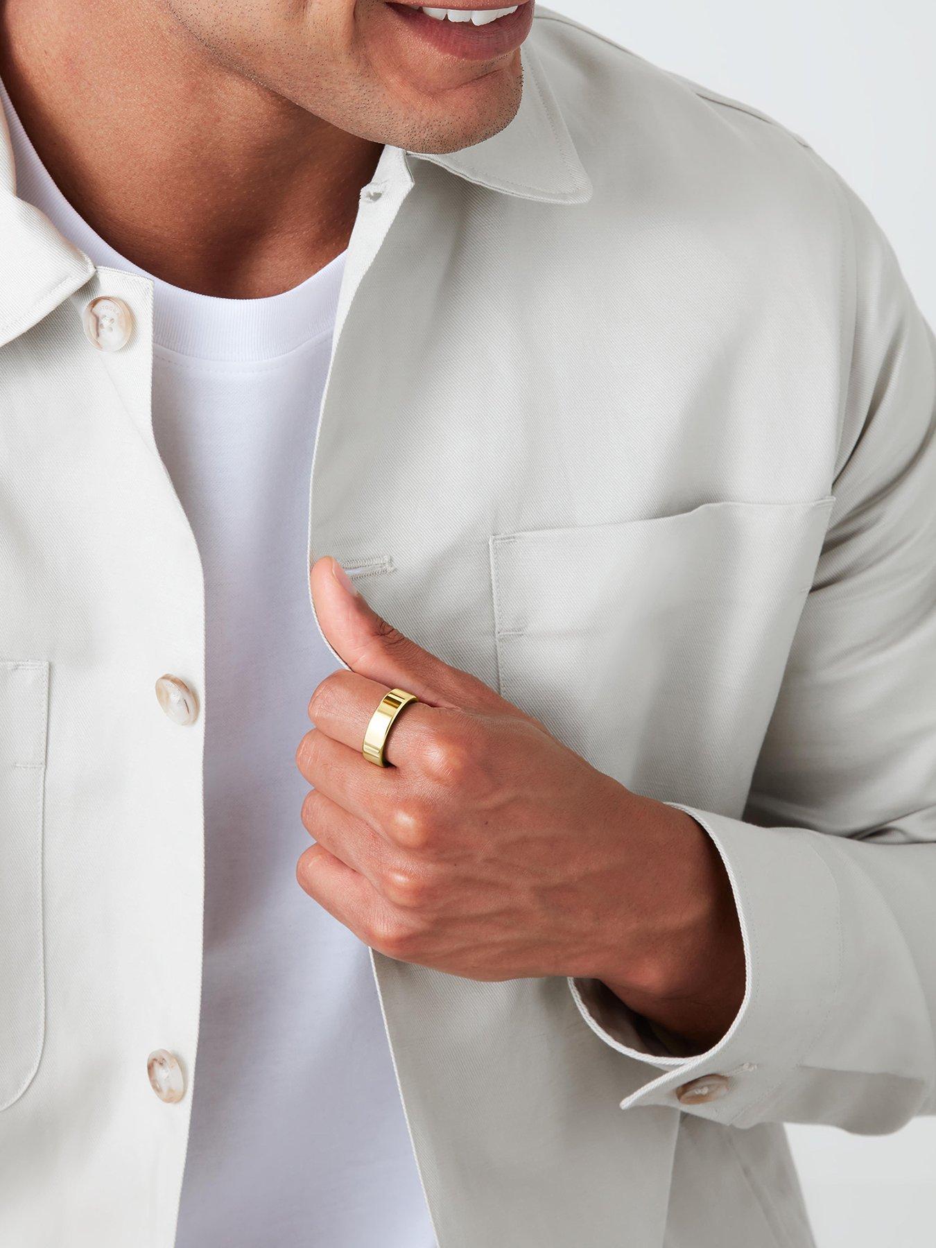 Image 1 of 8 of Sekonda Unisex Smart Ring Heart Rate 7-Day Battery Ring - Gold