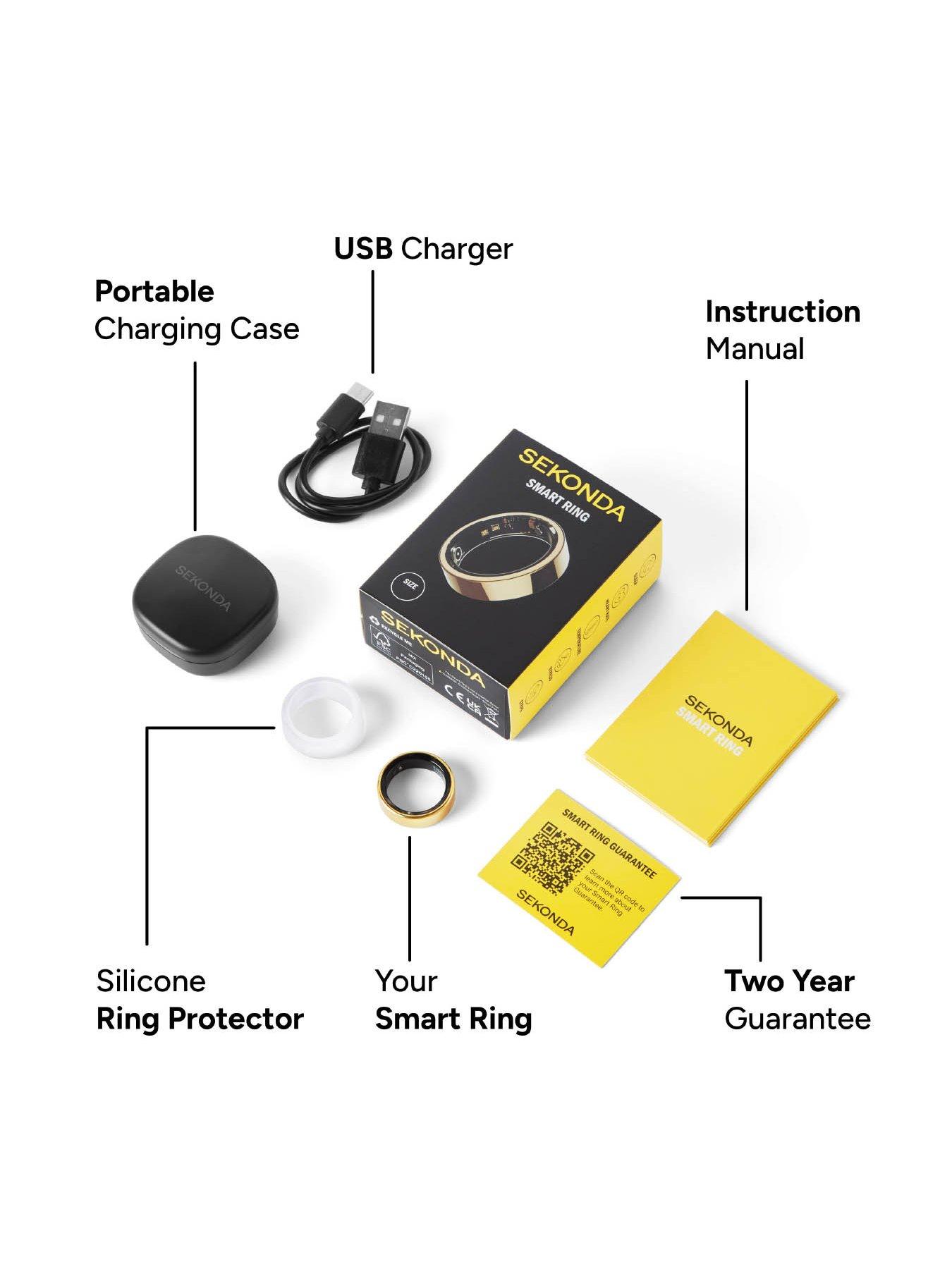 Image 7 of 8 of Sekonda Unisex Smart Ring Heart Rate 7-Day Battery Ring - Gold