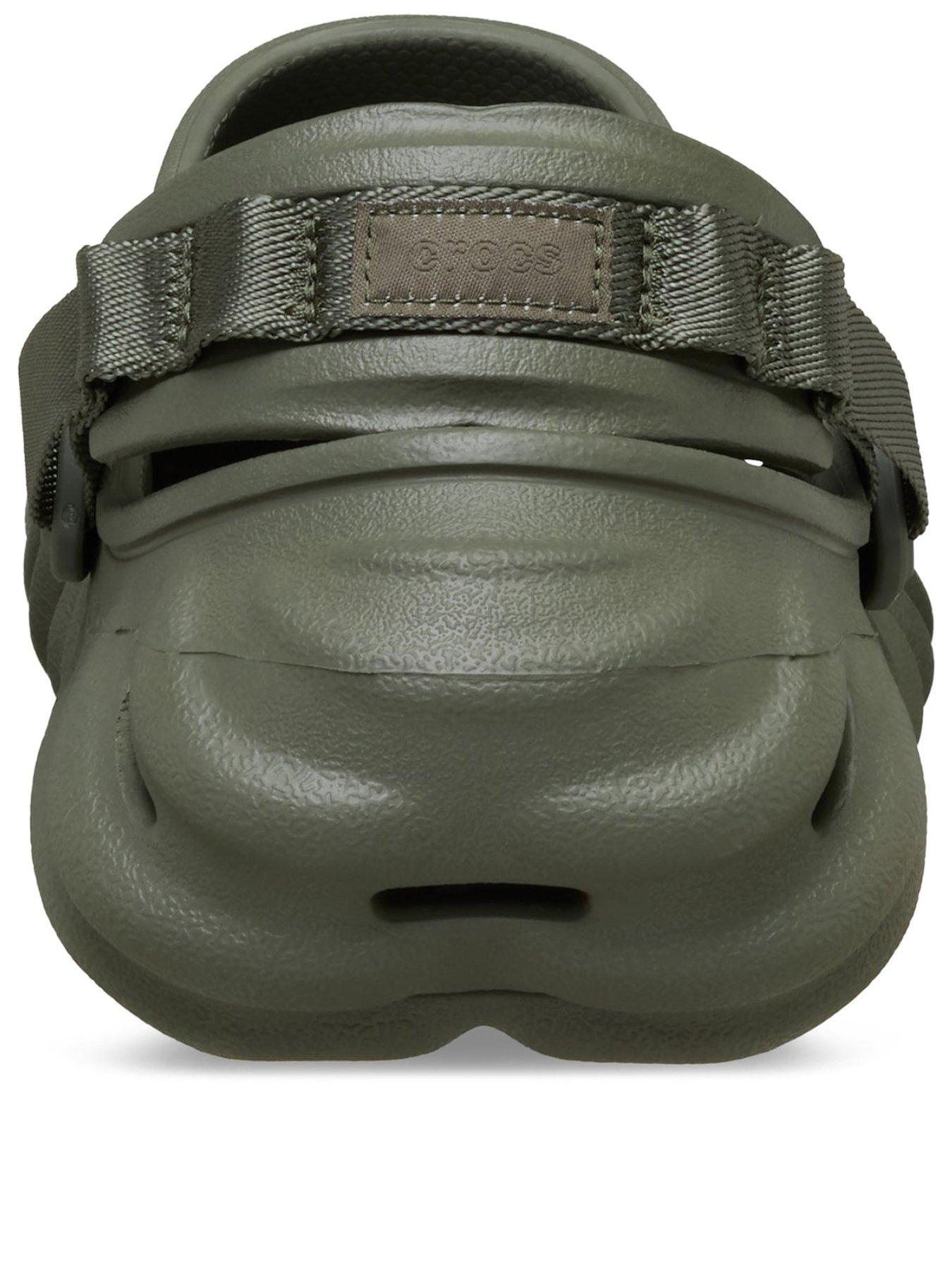 Image 3 of 6 of Crocs Mens Ultra-Light Ventilated Back Strap Clogs - Green