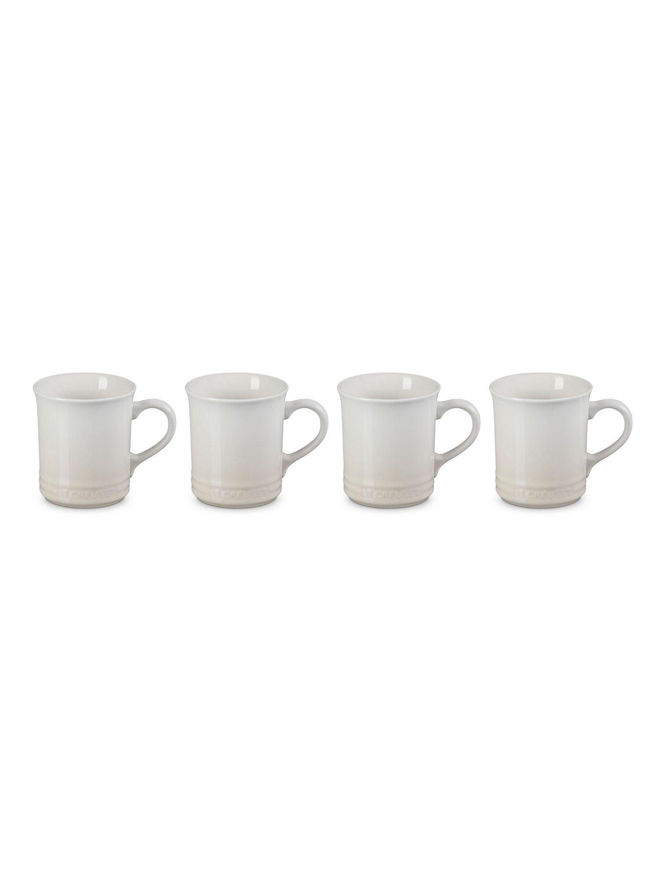 Image 4 of 4 of Le Creuset Stoneware Seattle Mug Set of 4 400ml Meringue