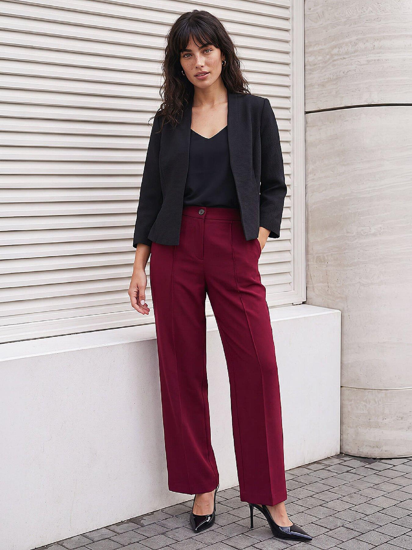 Image 4 of 4 of Roman Womens Textured Peplum Smart Jacket - Black