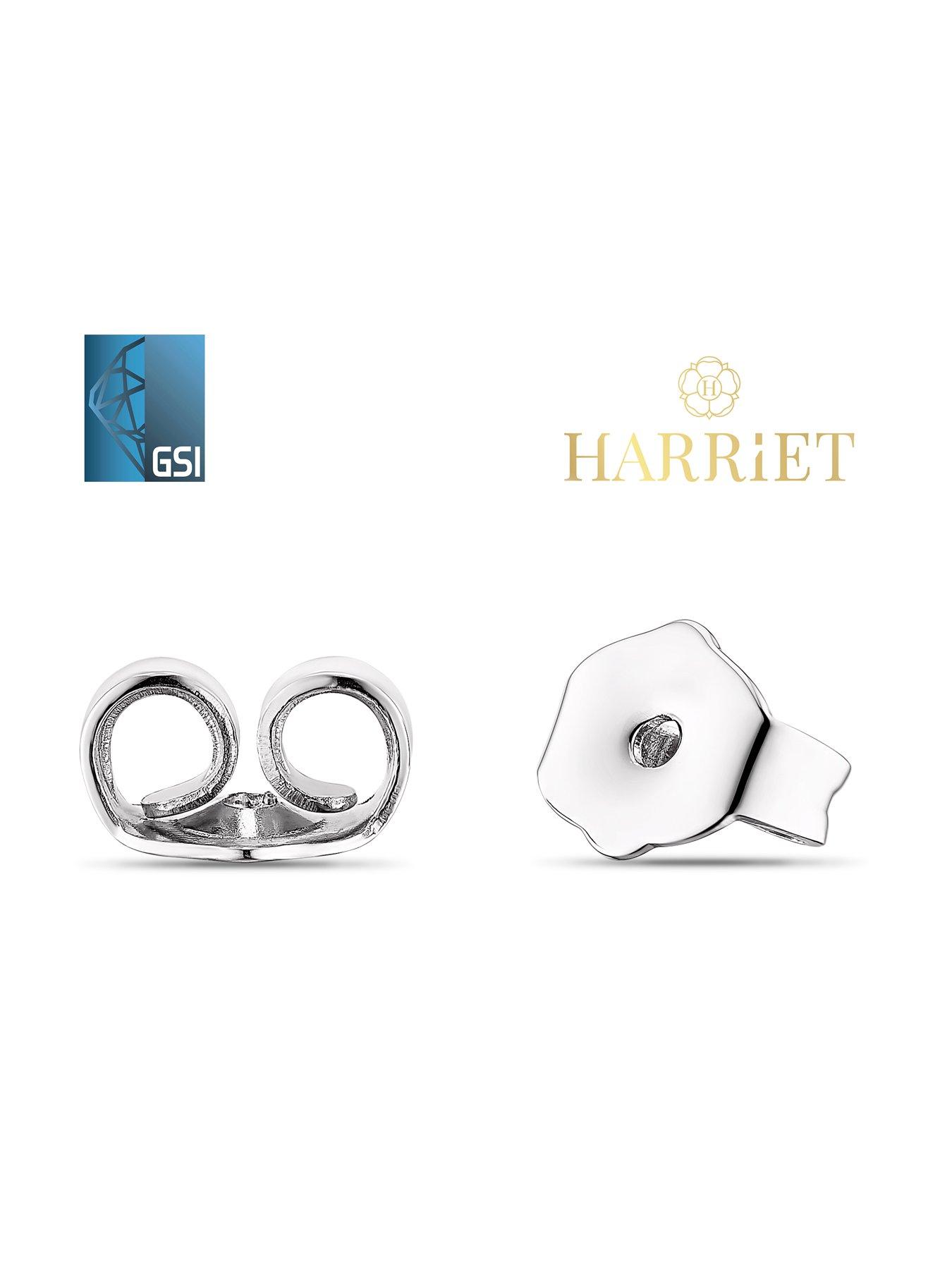 Image 2 of 2 of Harriet Womens Solitaire 1.5ct Lab-Grown Diamond Stud Earrings - Silver