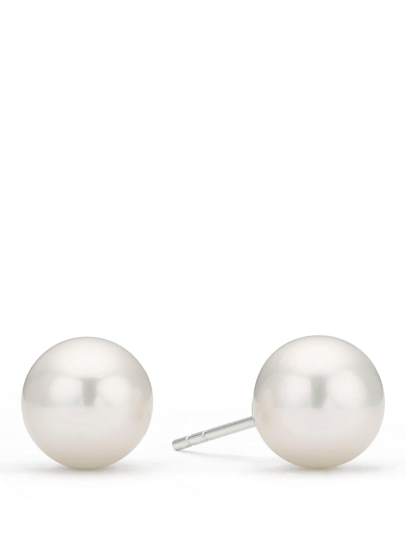 Image 1 of 2 of Ernest Jones Sterling Silver Round 7-7.5mm Stud Earrings