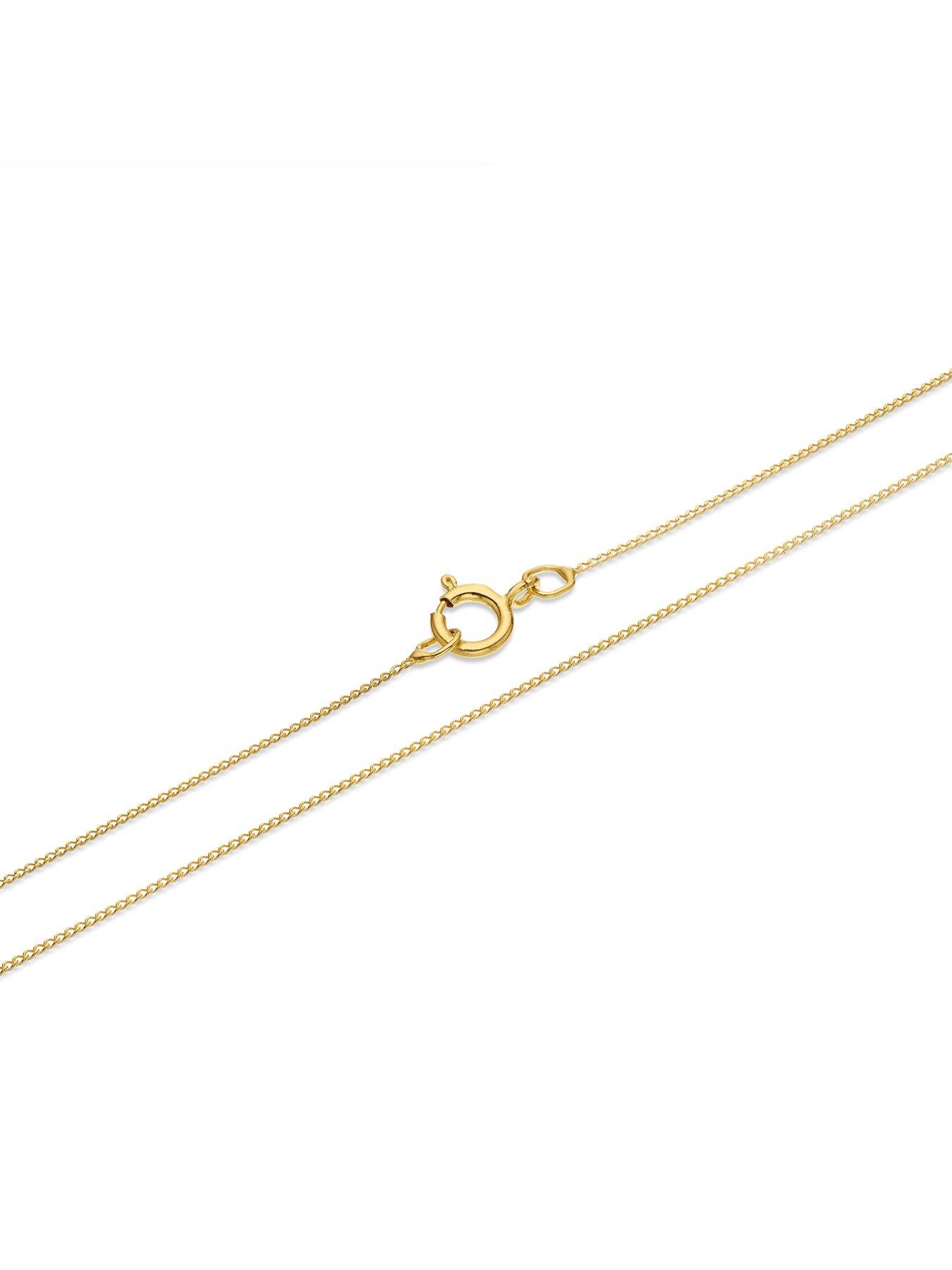 Image 3 of 3 of Ernest Jones Children's 9ct Yellow Gold 14" Diamond Cross Shaped Pendant