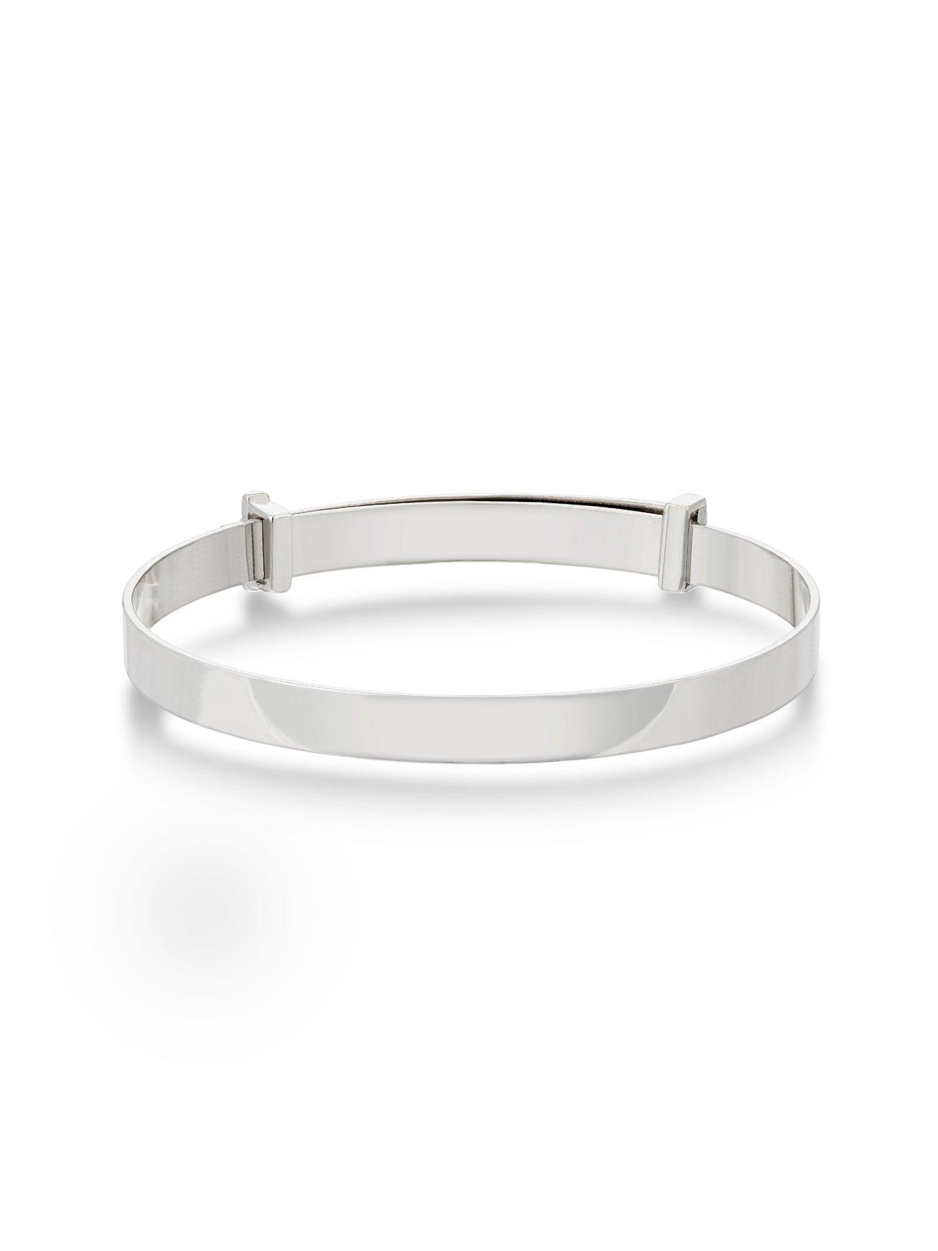 Image 3 of 3 of Ernest Jones Children's Sterling Silver Diamond Cross Bangle