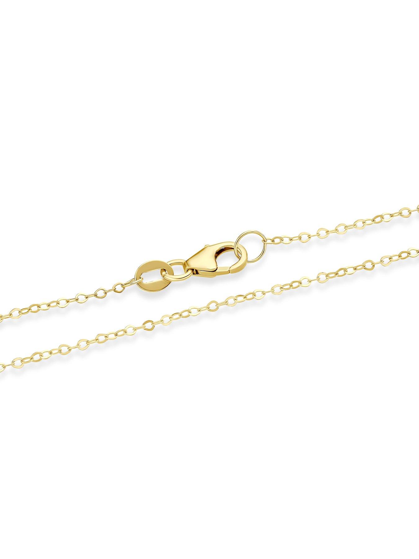 Image 3 of 3 of Ernest Jones 9ct Yellow Gold Organic Leaf Pendant