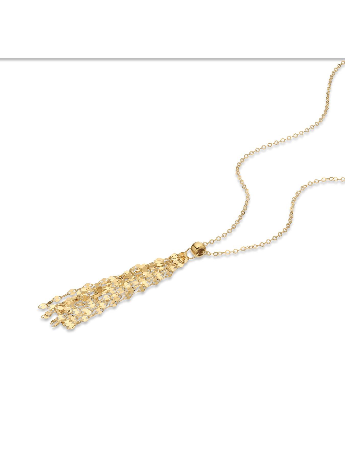 Image 2 of 3 of Ernest Jones 9ct Yellow Gold Tassel Strand Pendant