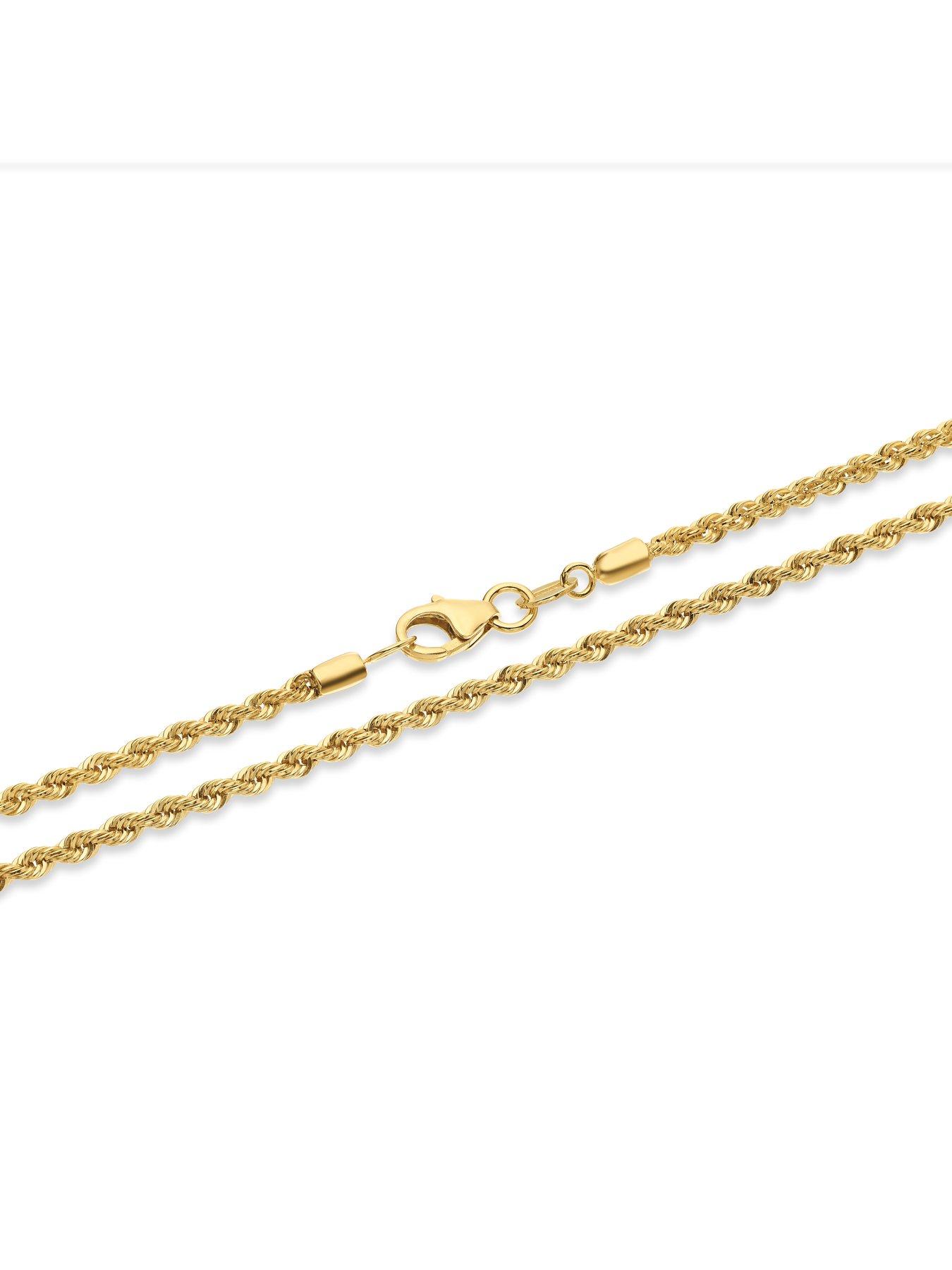 Image 3 of 3 of Ernest Jones 9ct Yellow Gold Strand Rope Bolo Chain Necklace