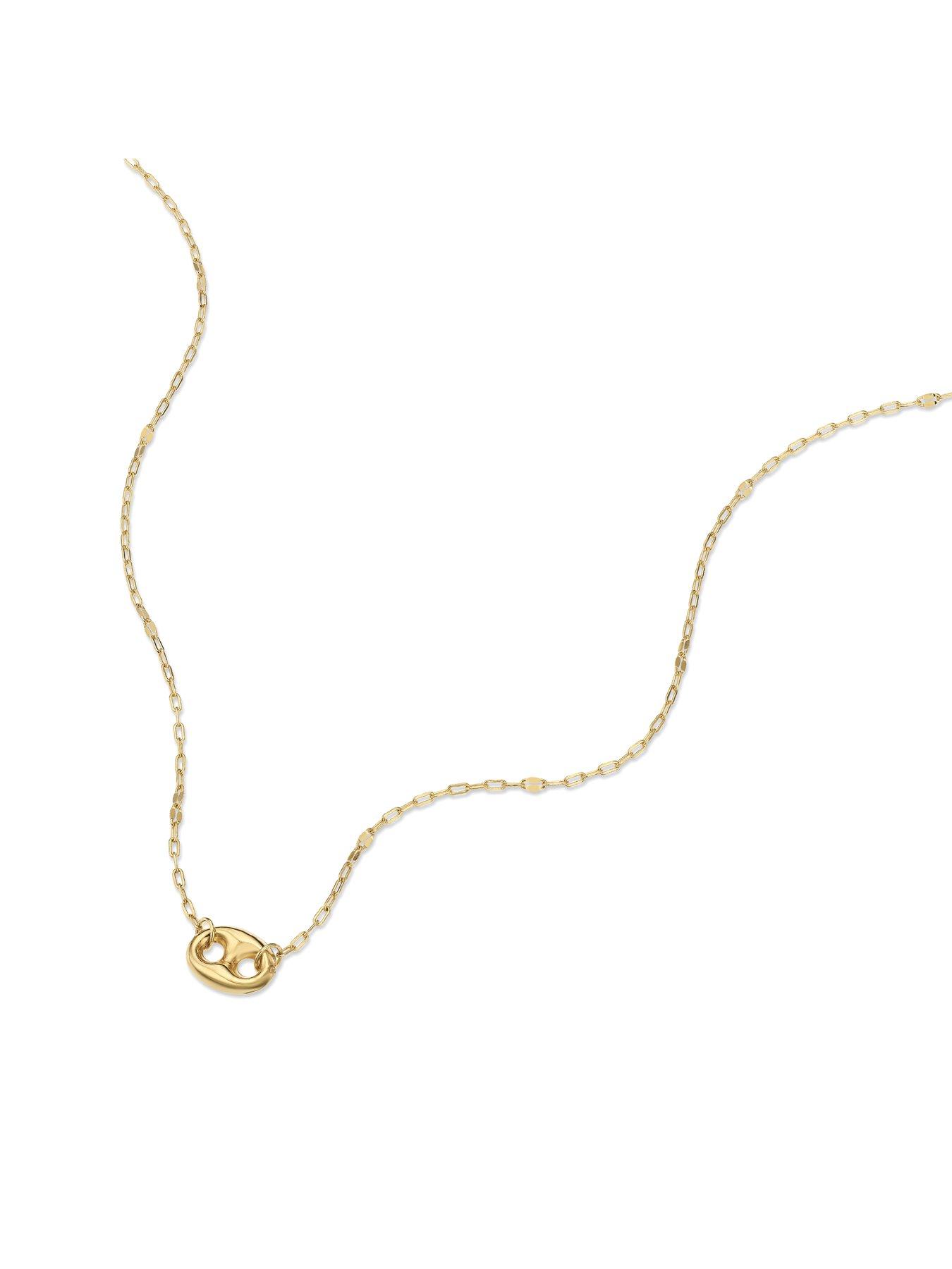 Image 2 of 3 of Ernest Jones 9ct Yellow Gold Anchor Link Pendant Necklace