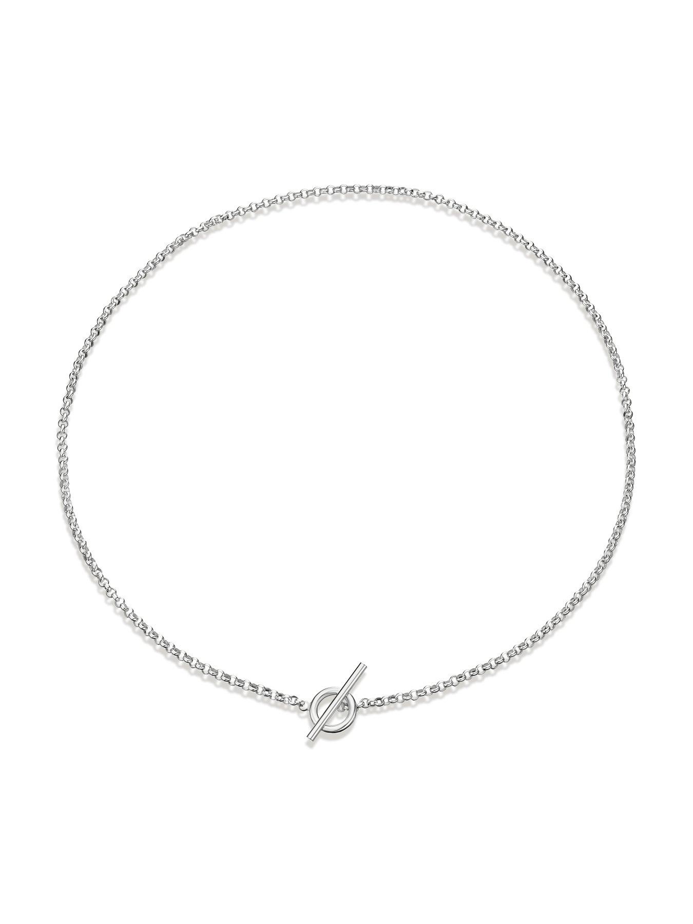 Image 2 of 3 of H. Samuel Sterling Silver T-Bar Belcher Necklace