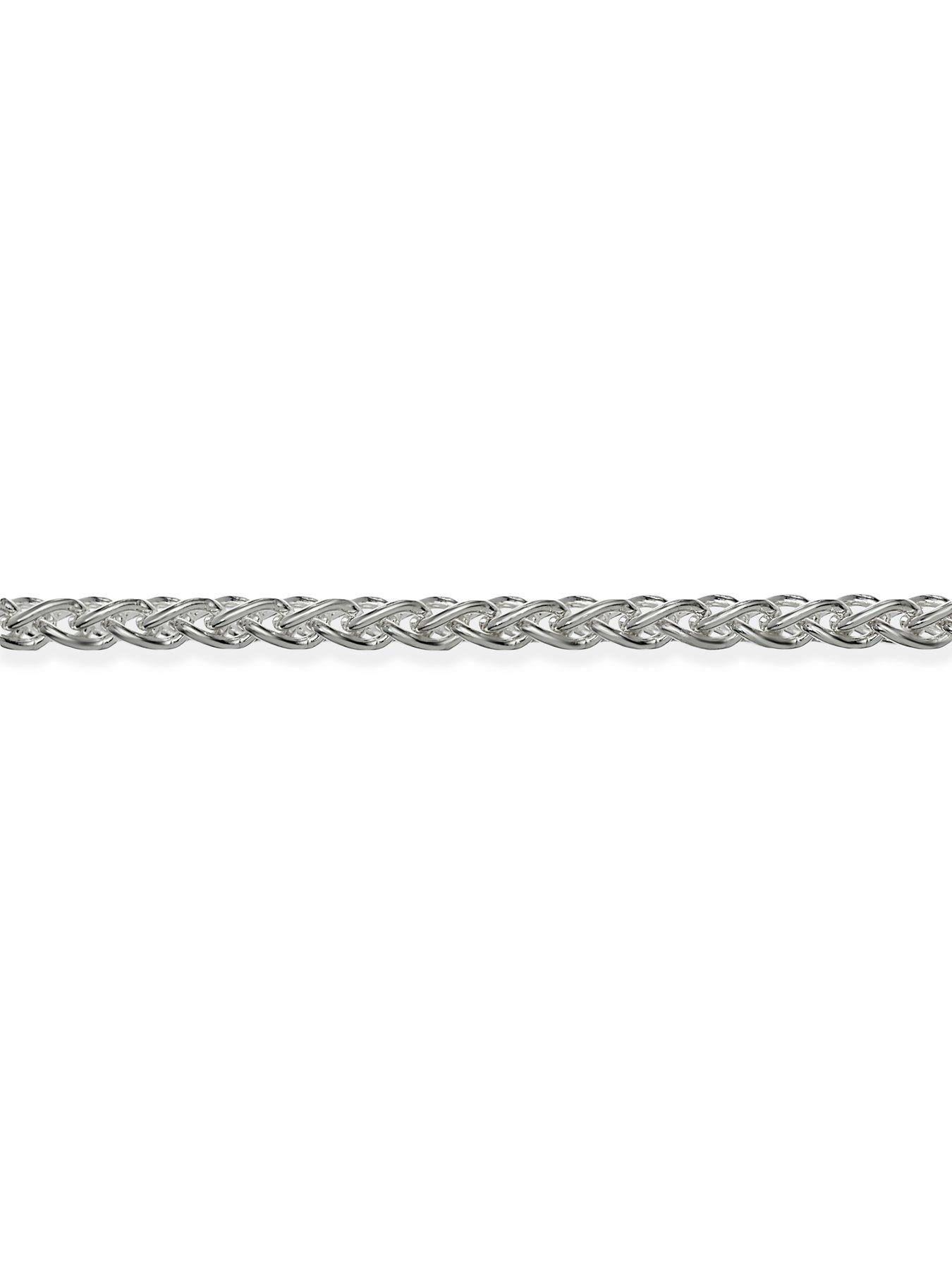 Image 2 of 2 of Ernest Jones Sterling Silver Heart Clasp & Rope Bracelet