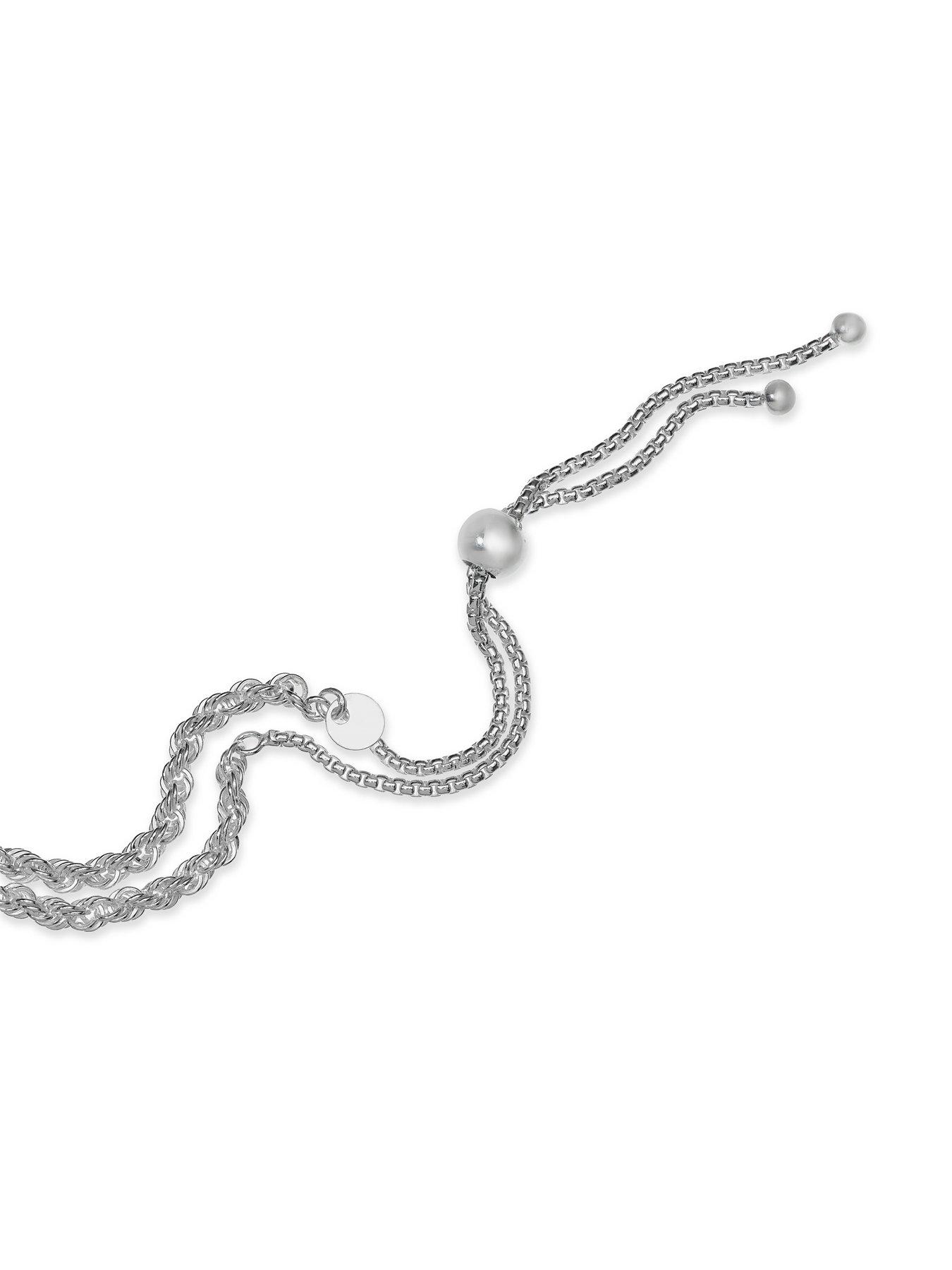 Image 3 of 3 of Ernest Jones Sterling Silver Rope Bolo Bracelet