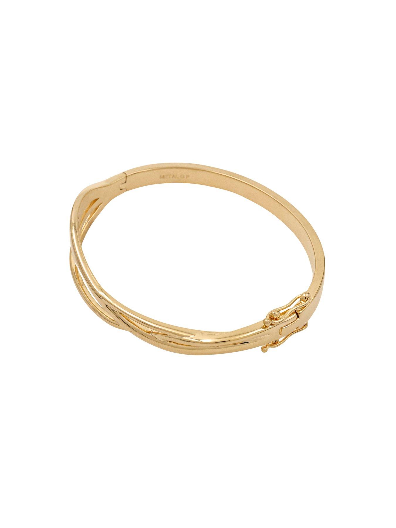 Image 3 of 3 of The Edit HS Edit 18ct Yellow Gold Plated Abstract Entwined Bangle