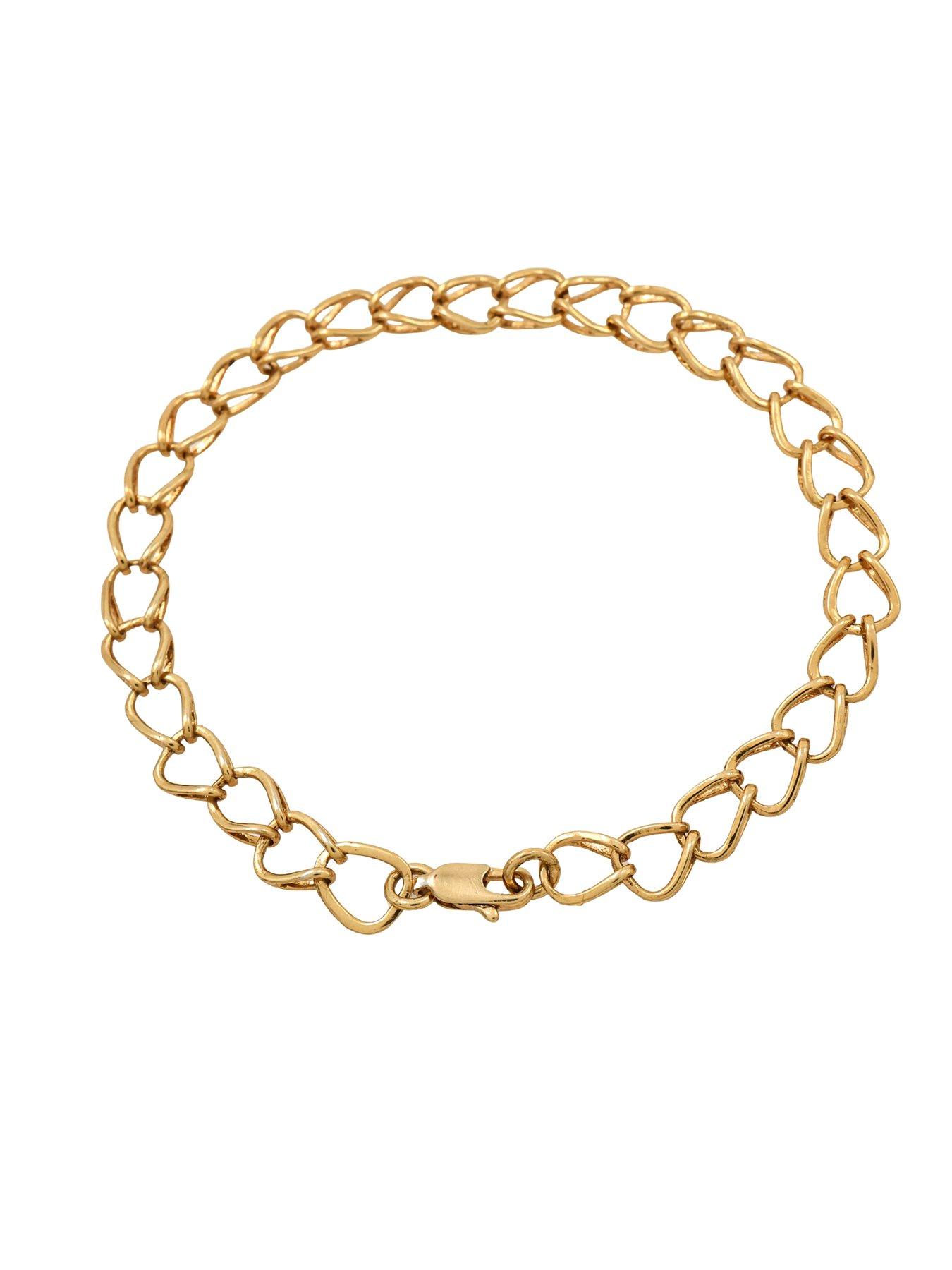 Image 2 of 5 of The Edit HS Edit CHAINS 18ct Yellow Gold Plated Plain Large Link Chain Bracelet